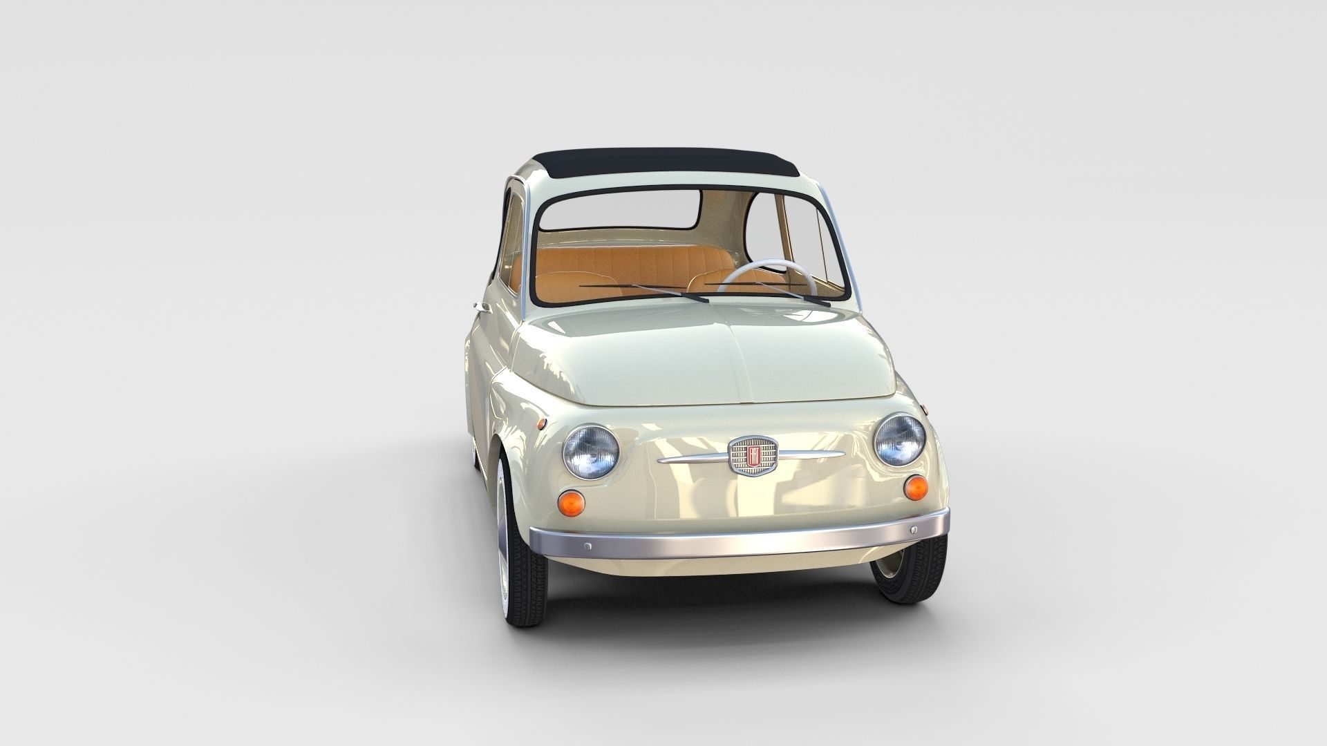 Fiat 500 with interior Pack 3D model_44