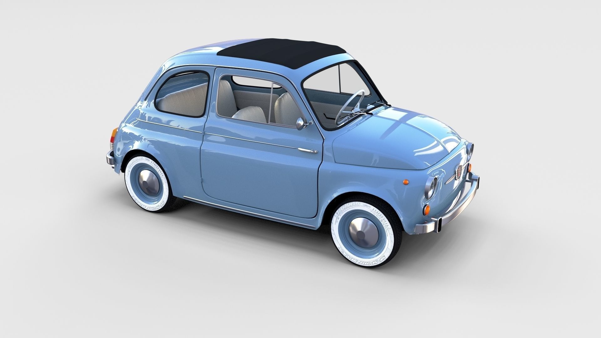 Fiat 500 with interior Pack 3D model_31