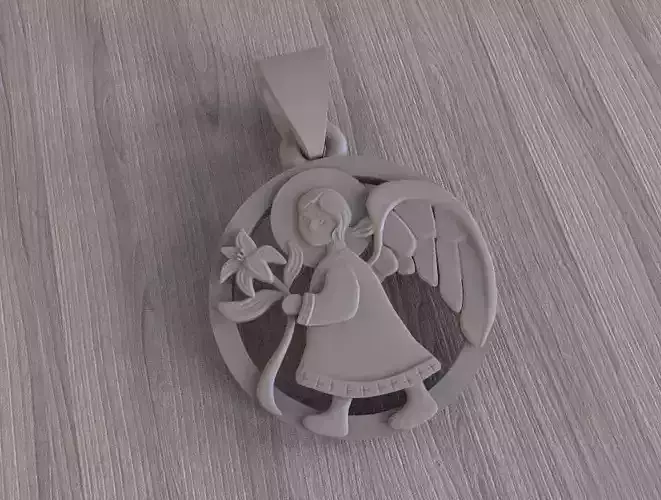 Angel two pendants in sterling silver