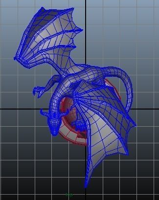 Dragon Statue low-poly Low-poly 3D model_9