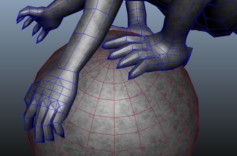 Dragon Statue low-poly Low-poly 3D model_13