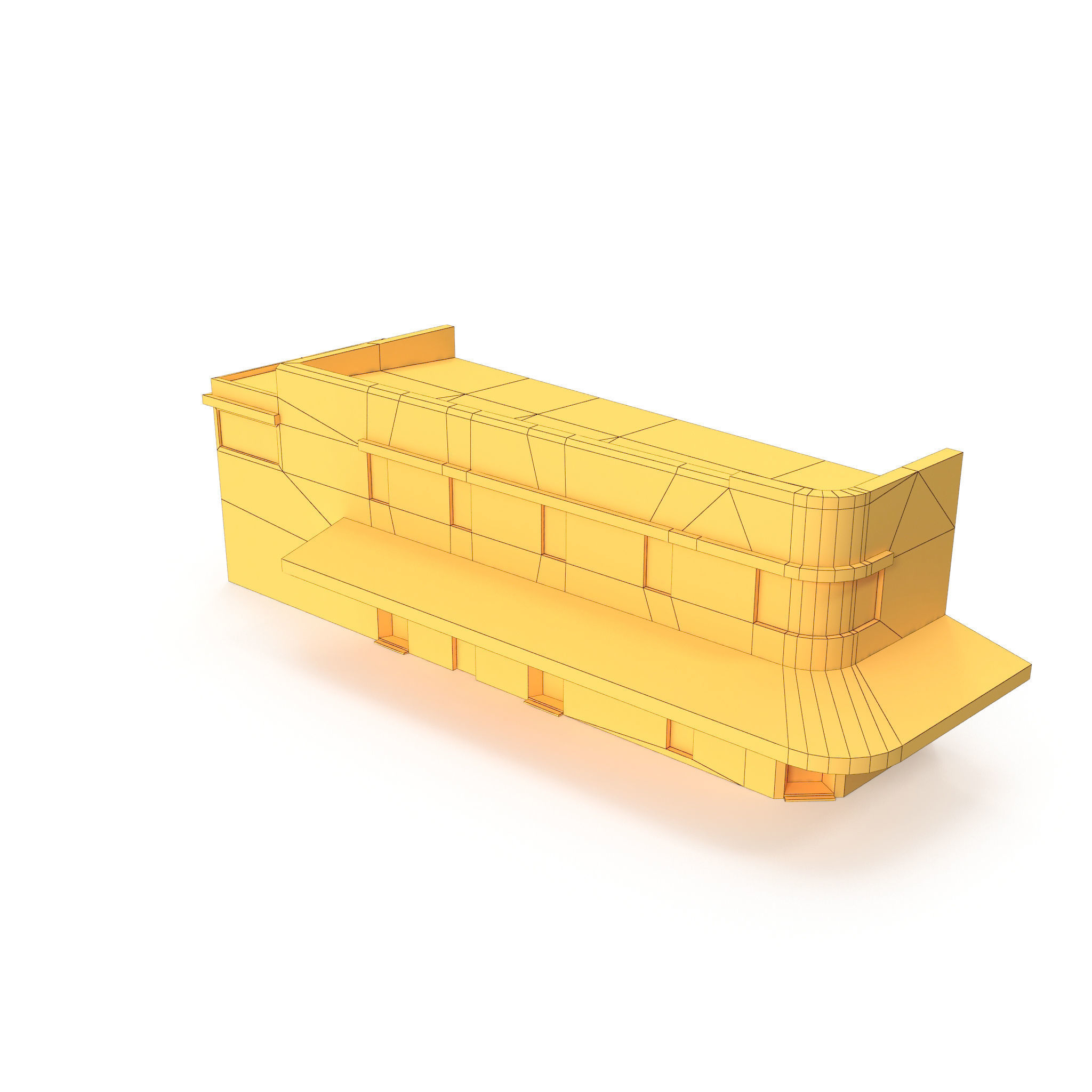 Restaurant Building 165 Low-poly 3D model_8