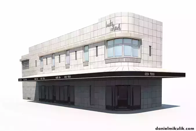 Restaurant Building 165 Low-poly 3D model
