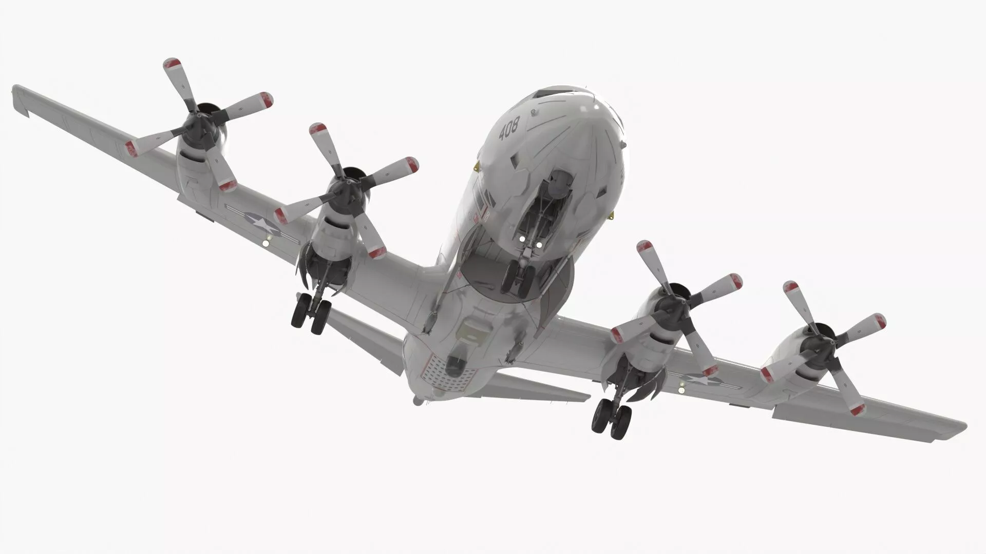 US Navy P3 Orion Maritime Patrol Rigged for Maya 3D model
