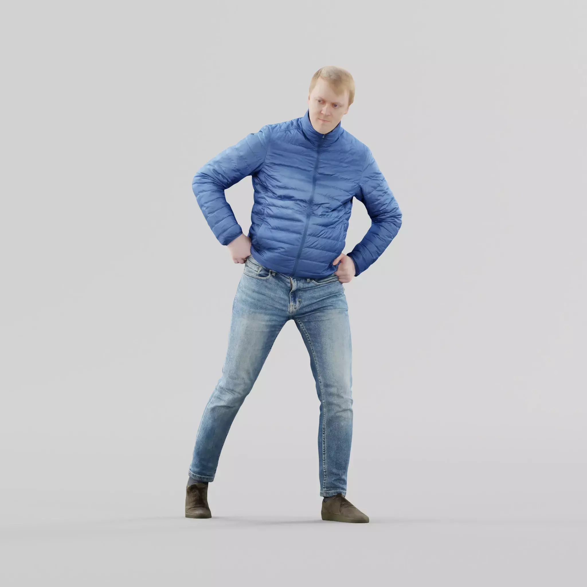 Guy In Blue Jacket Free 3D model