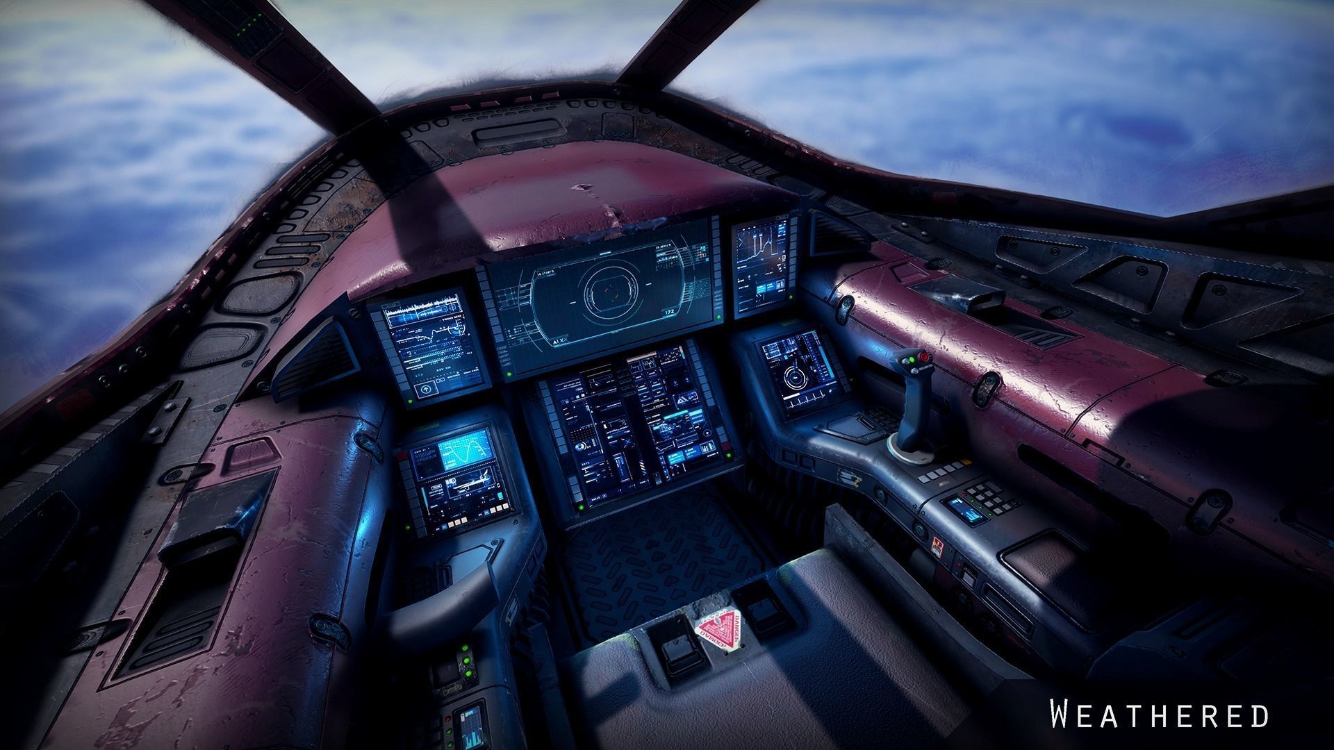 Sci Fi Light Fighter Cockpit Low-poly 3D model_8