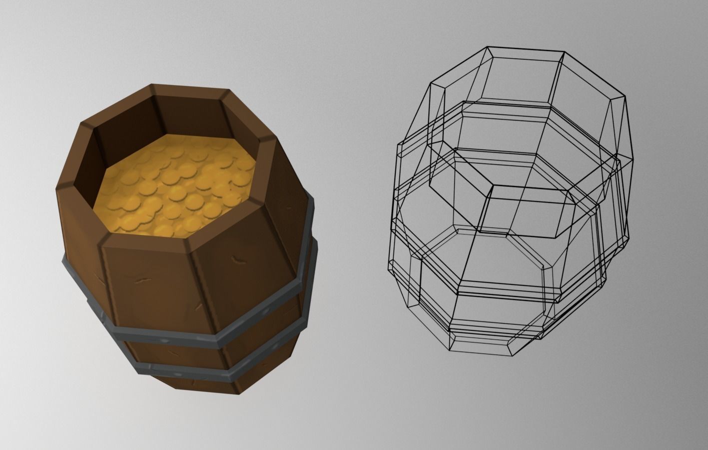 Low Poly Stylized Container Pack Low-poly 3D model_4