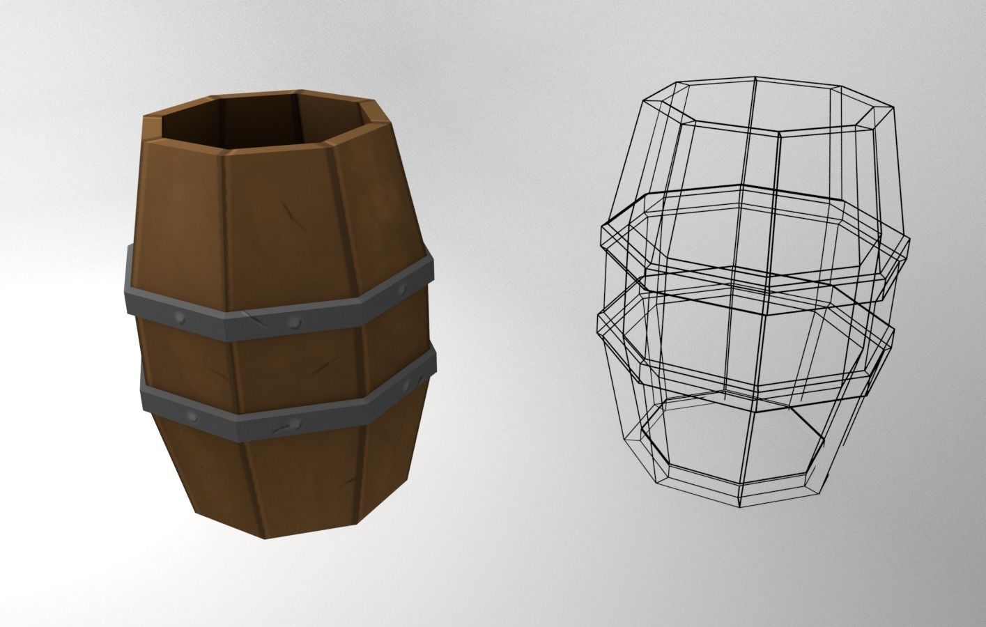 Low Poly Stylized Container Pack Low-poly 3D model_8