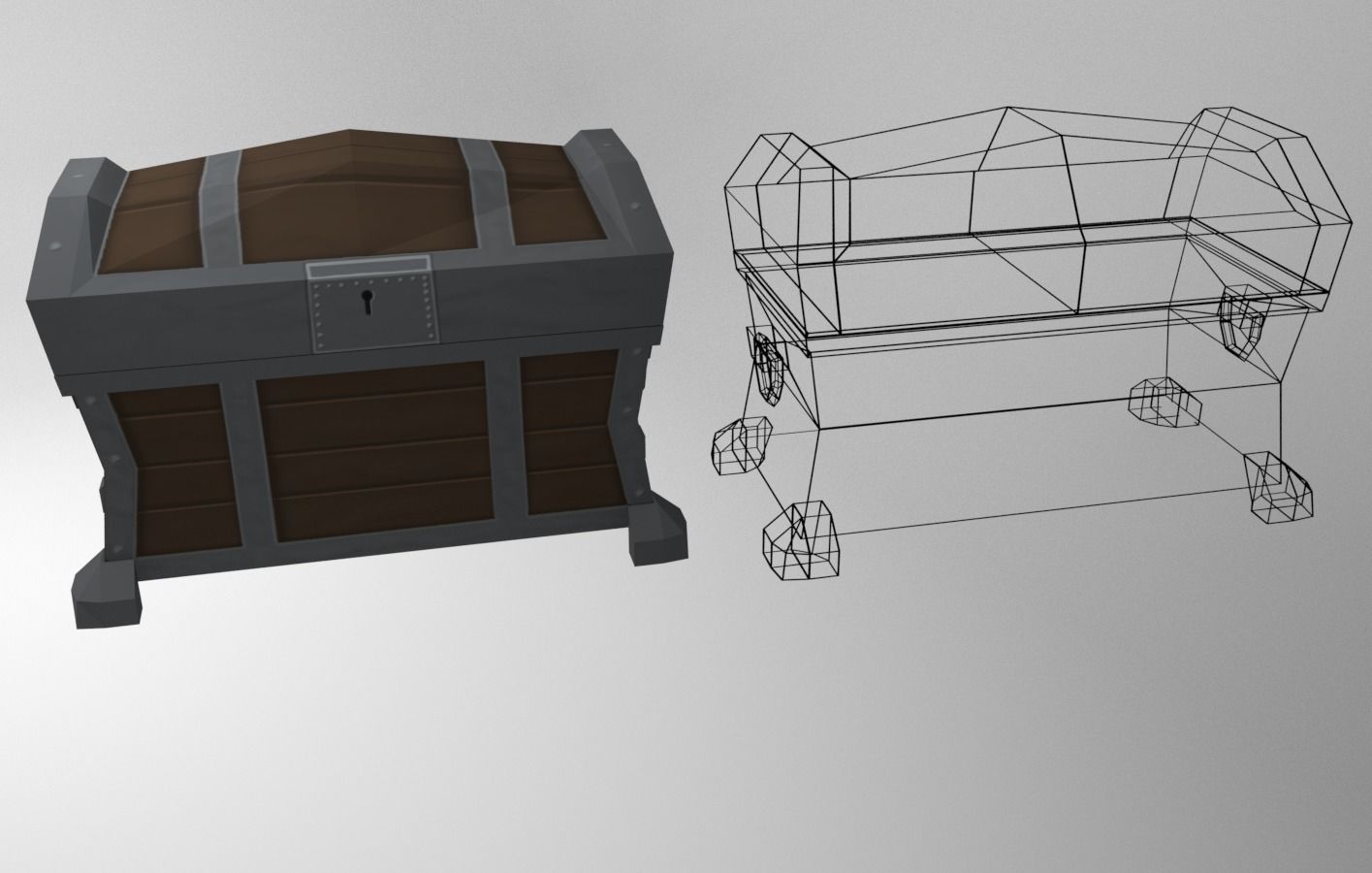 Low Poly Stylized Container Pack Low-poly 3D model_3