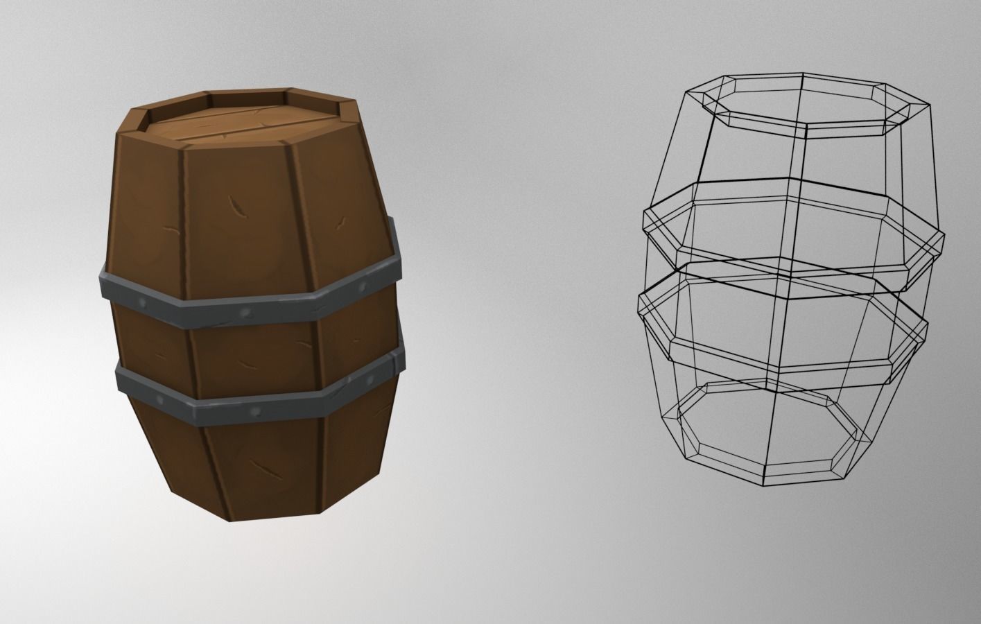 Low Poly Stylized Container Pack Low-poly 3D model_5