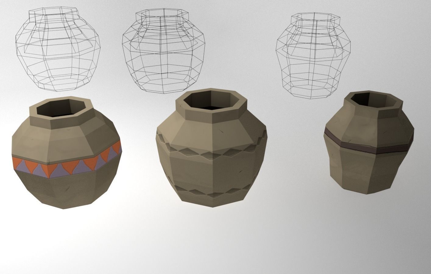 Low Poly Stylized Container Pack Low-poly 3D model_7