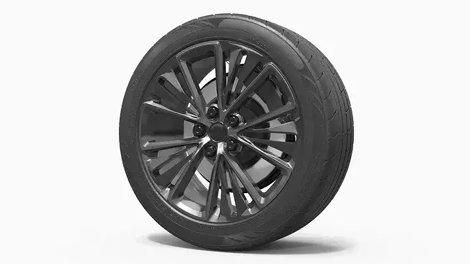 Wheel Hybrid Car with Low Profile Tire 3D model