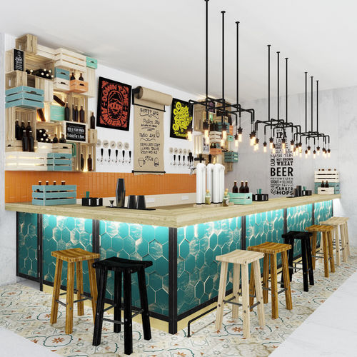 Bar counter Loft 3D model
