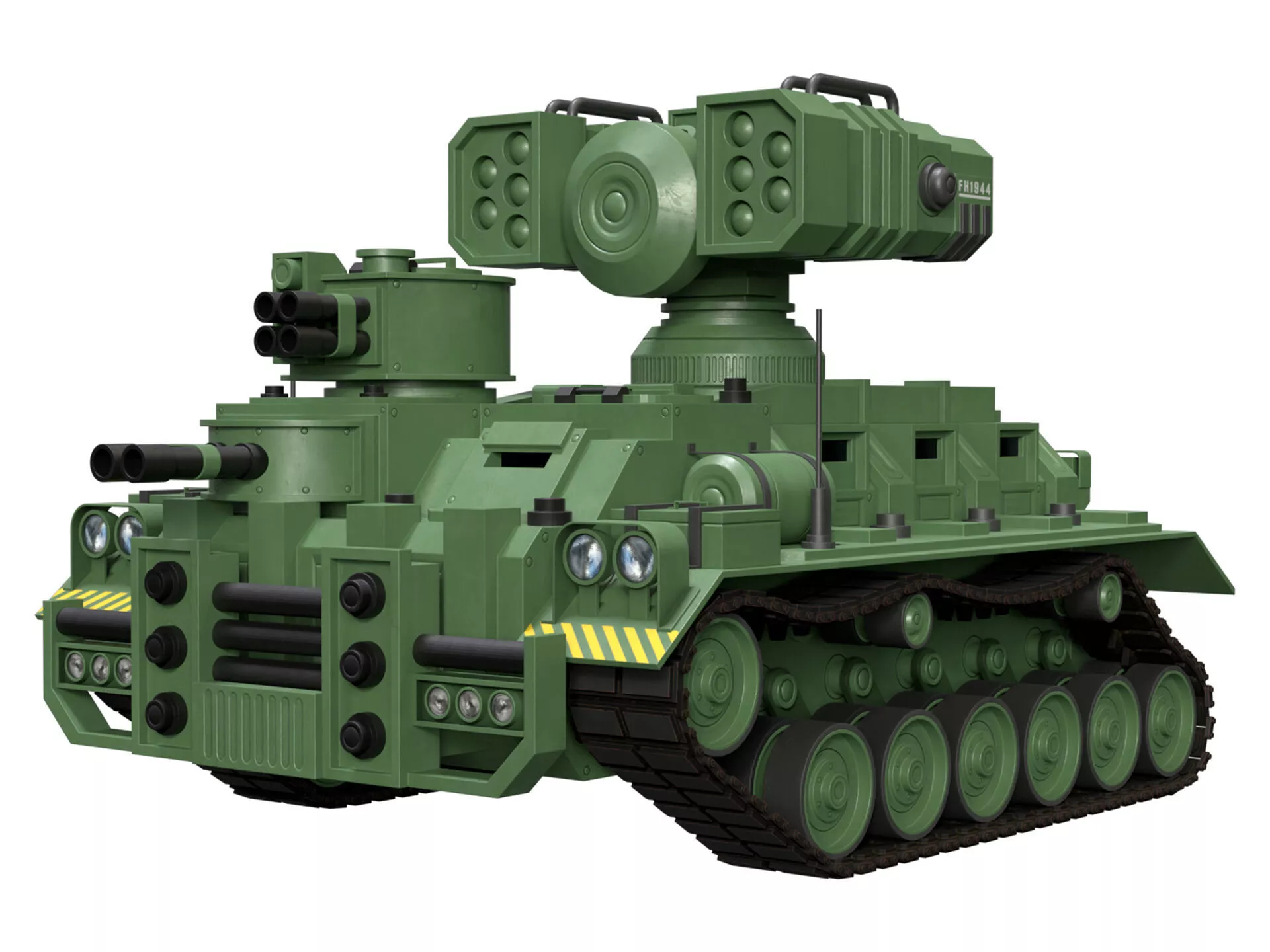 Tracked APC-1-Forest-Clean Low-poly 3D model