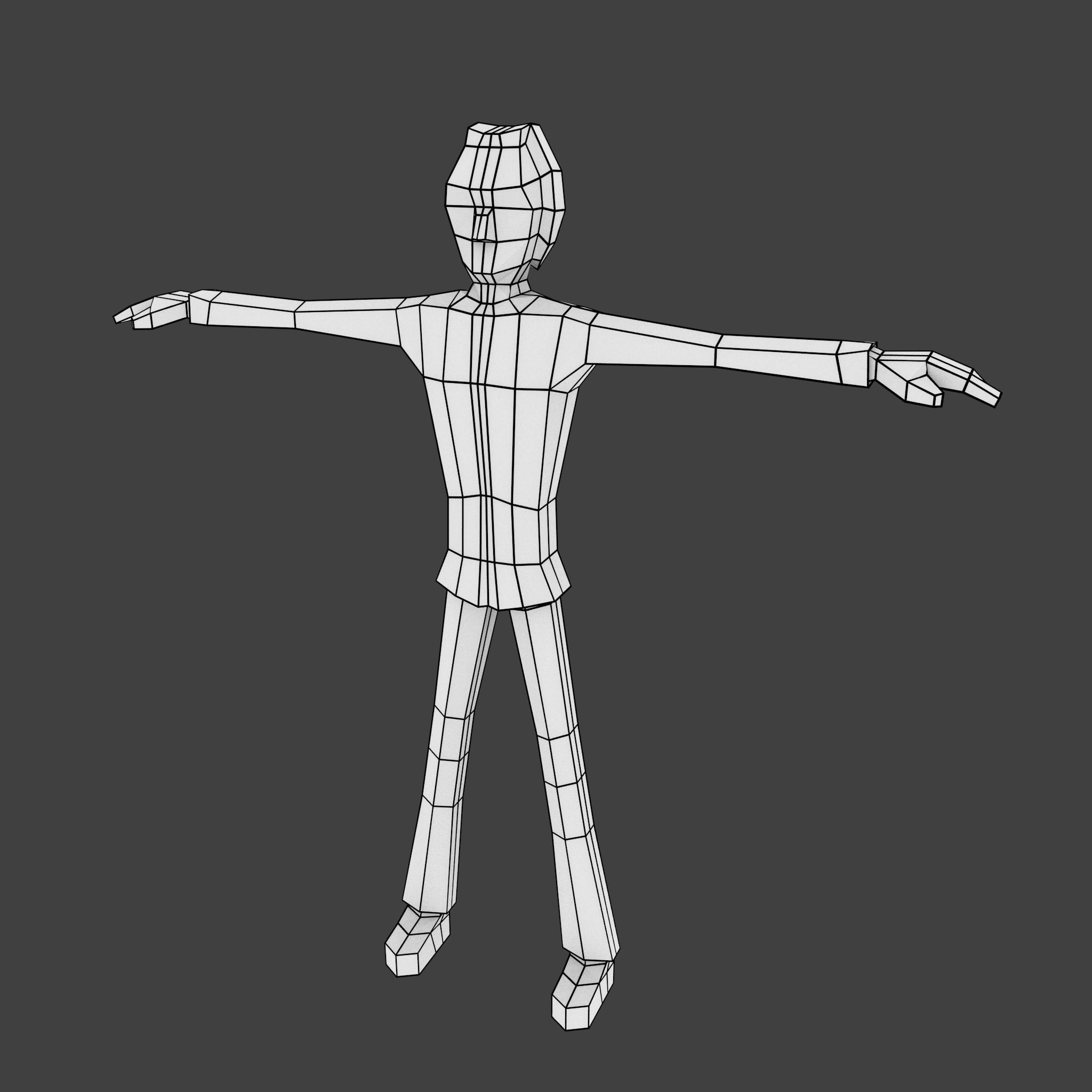 Lowpoly Animated Secret Agent Low-poly 3D model_5