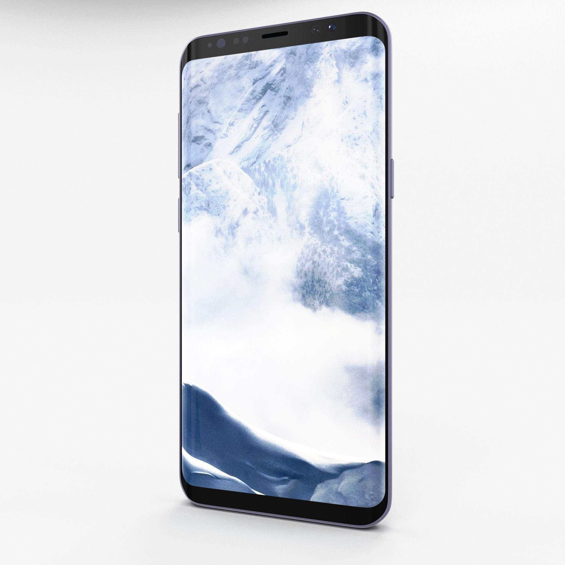 Samsung Galaxy S8 Plus Orchid Gray Low-poly 3D model_9