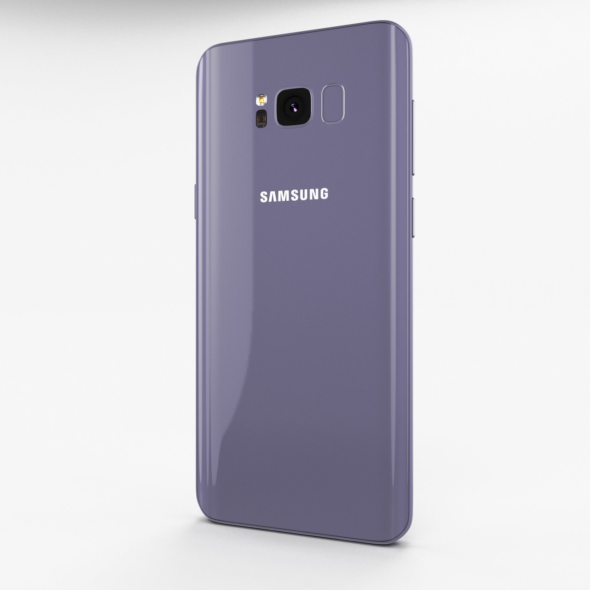 Samsung Galaxy S8 Plus Orchid Gray Low-poly 3D model_4