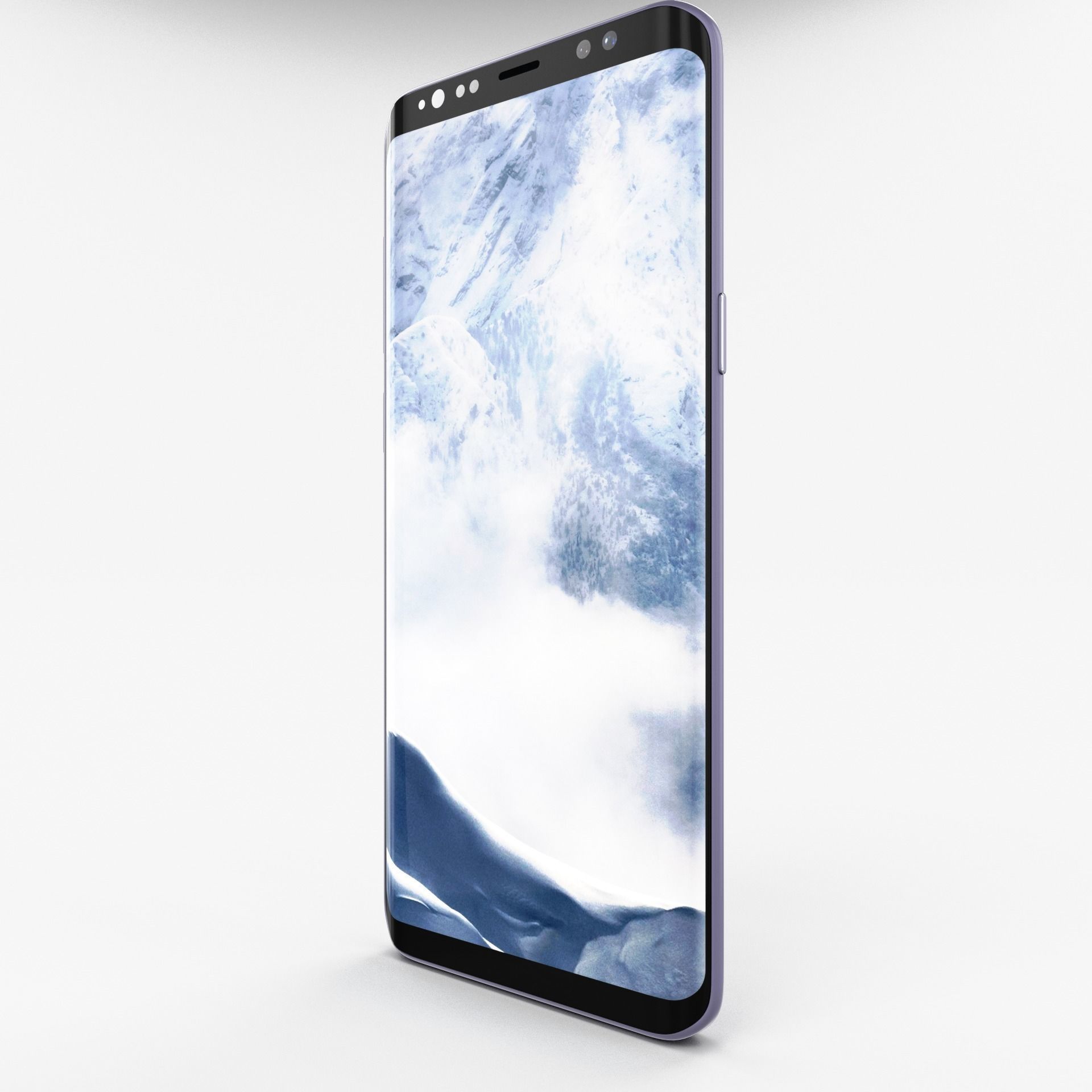 Samsung Galaxy S8 Plus Orchid Gray Low-poly 3D model_8