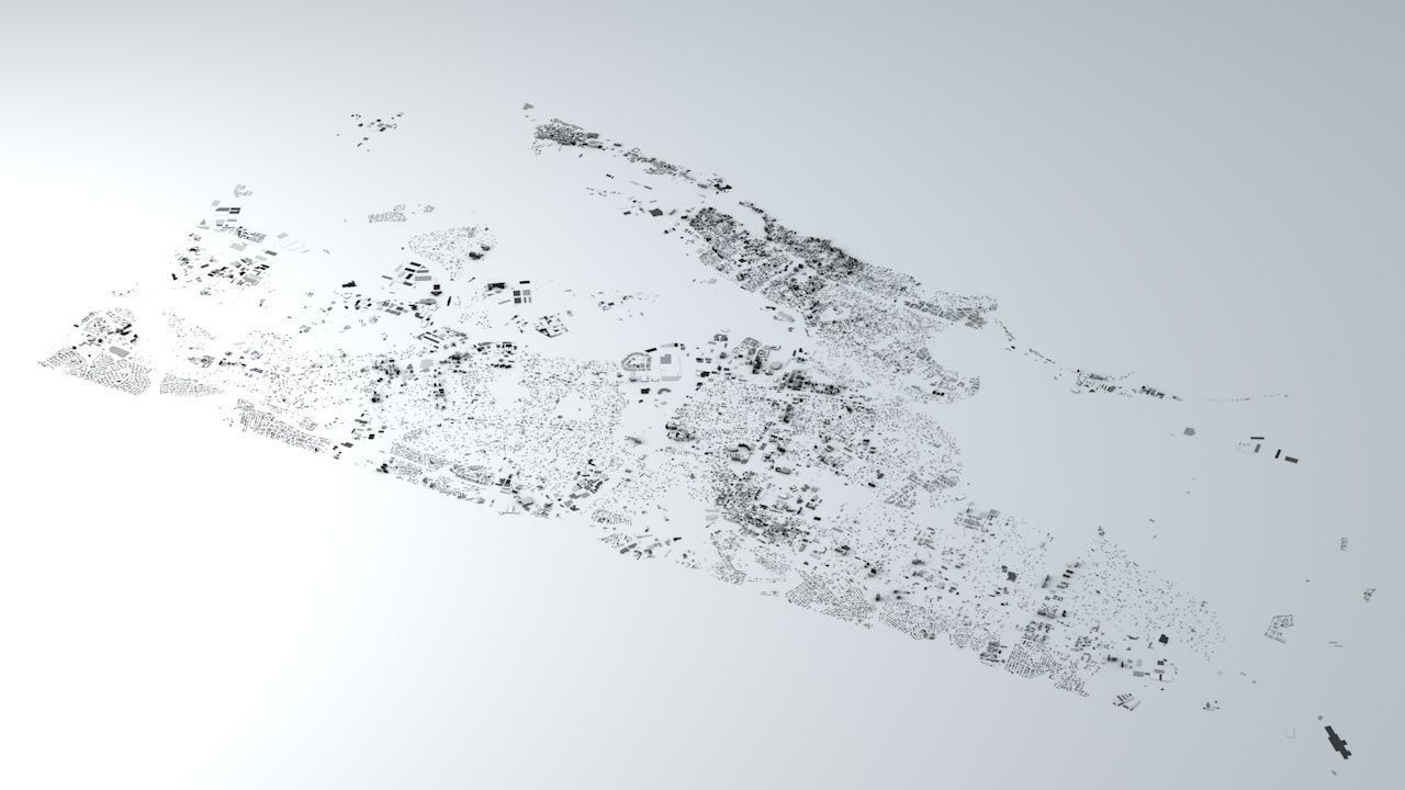 San Juan Puerto Rico Streets and Buildings 3D model_1