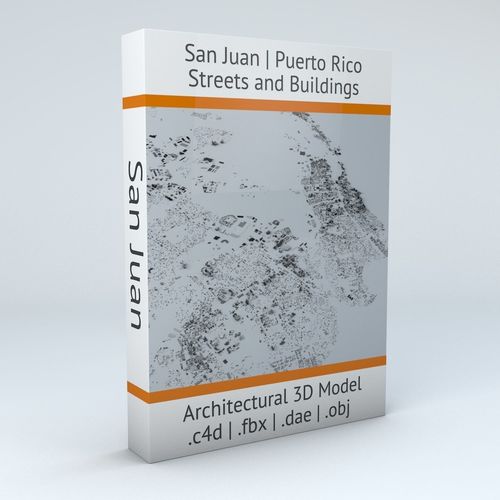 San Juan Puerto Rico Streets and Buildings 3D model