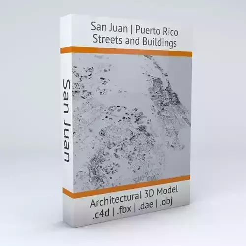 San Juan Puerto Rico Streets and Buildings 3D model