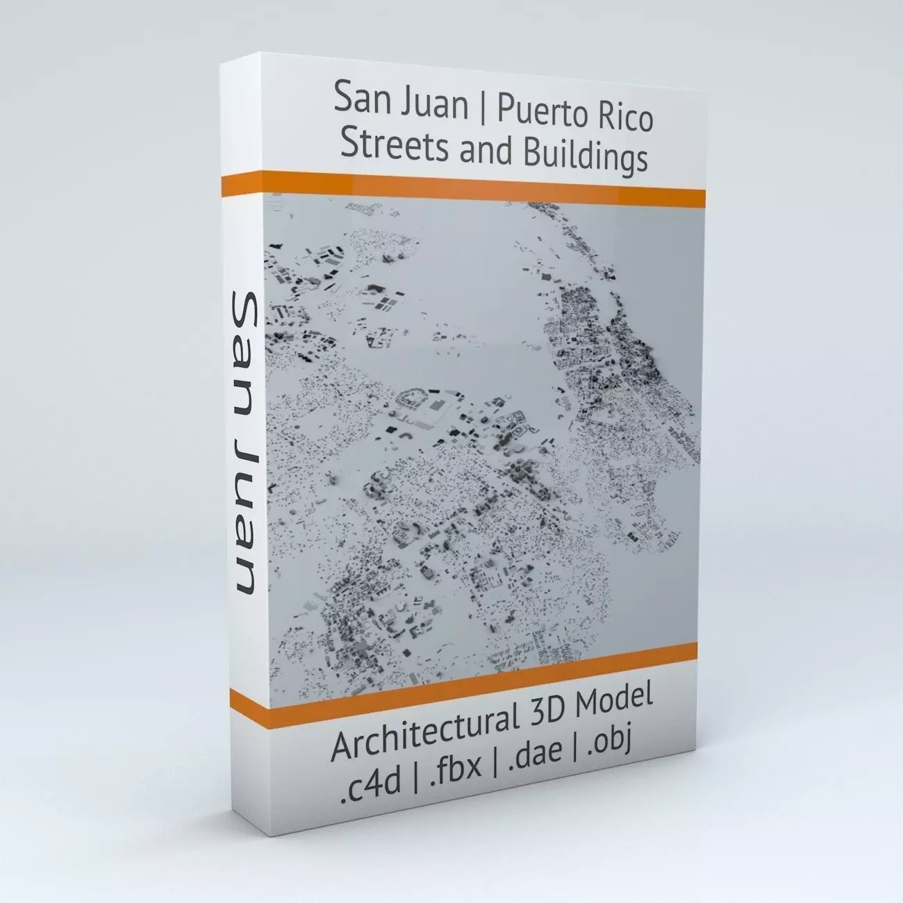 San Juan Puerto Rico Streets and Buildings 3D model_0