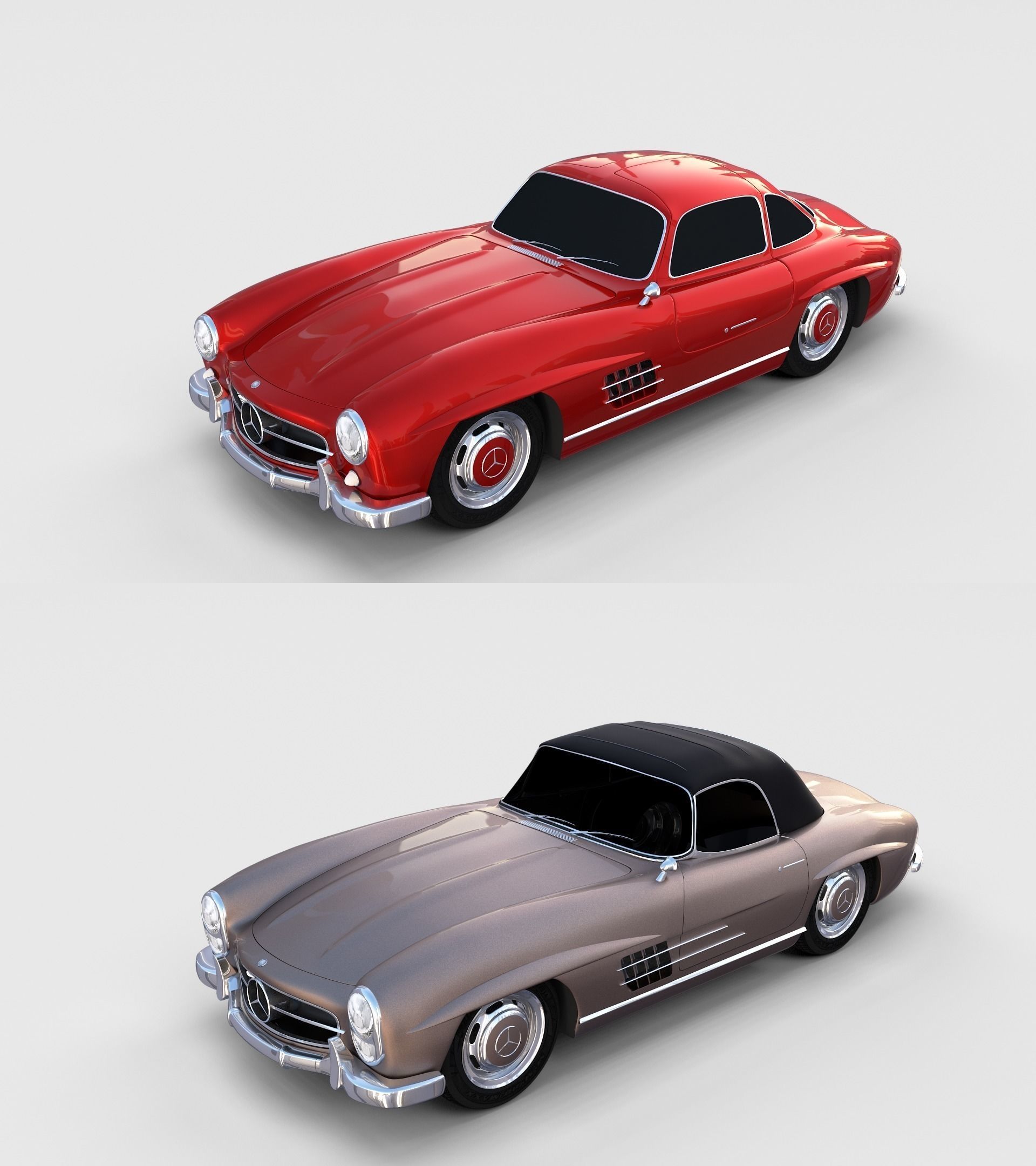 Mercedes 300SL Pack 3D model_0