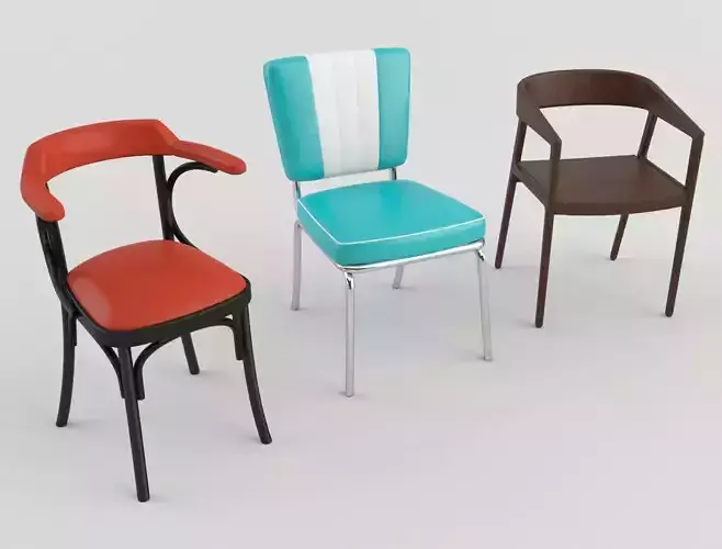 Bar Cafeteria Restaurant Chairs 3