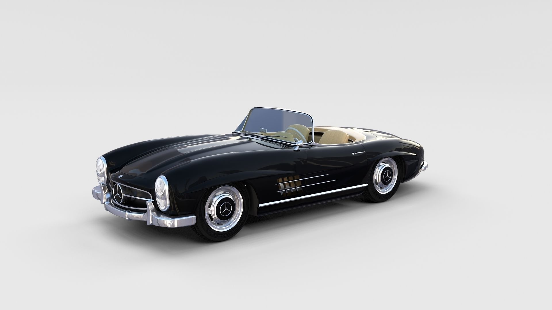Mercedes 300SL with interior Pack 3D model_14