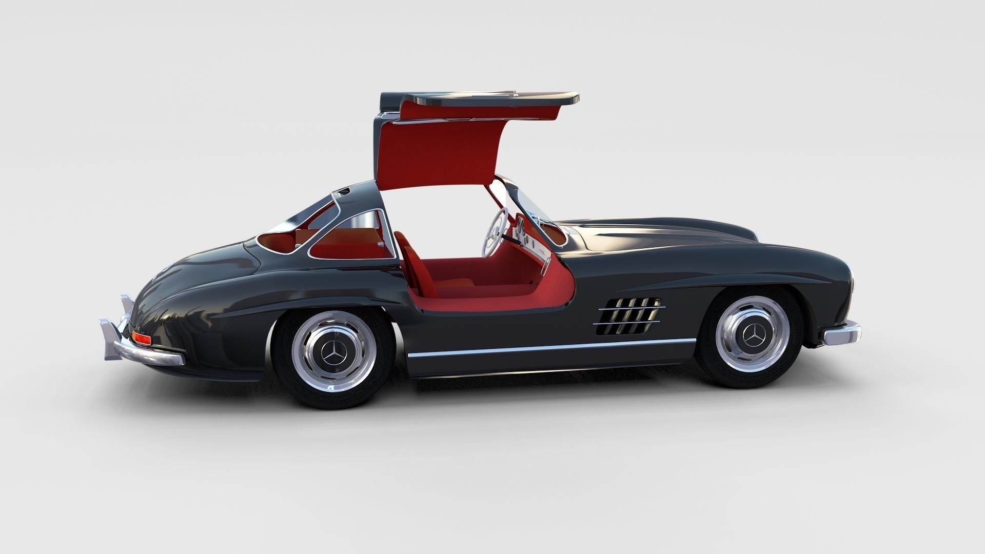Mercedes 300SL with interior Pack 3D model_45