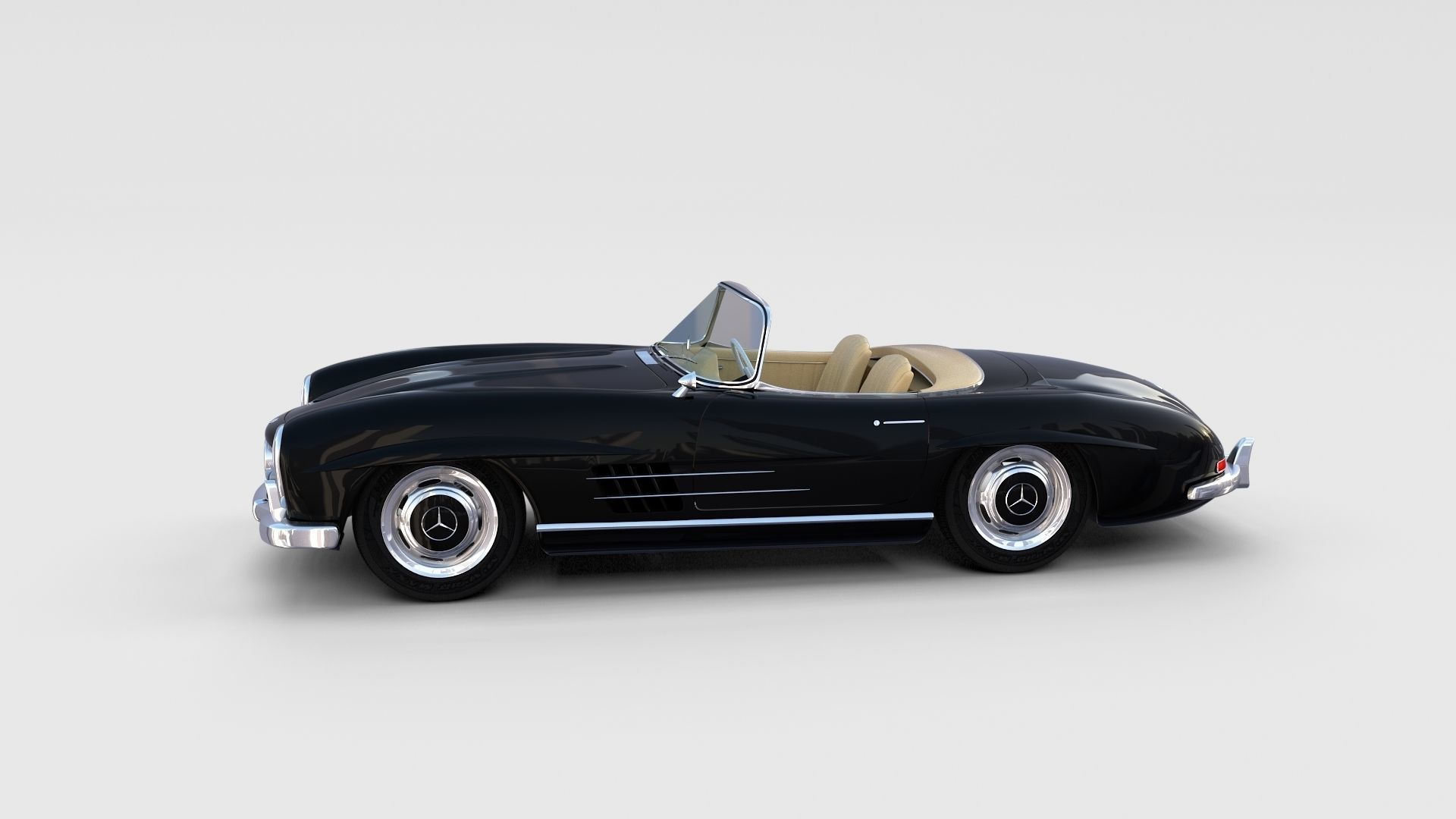 Mercedes 300SL with interior Pack 3D model_23