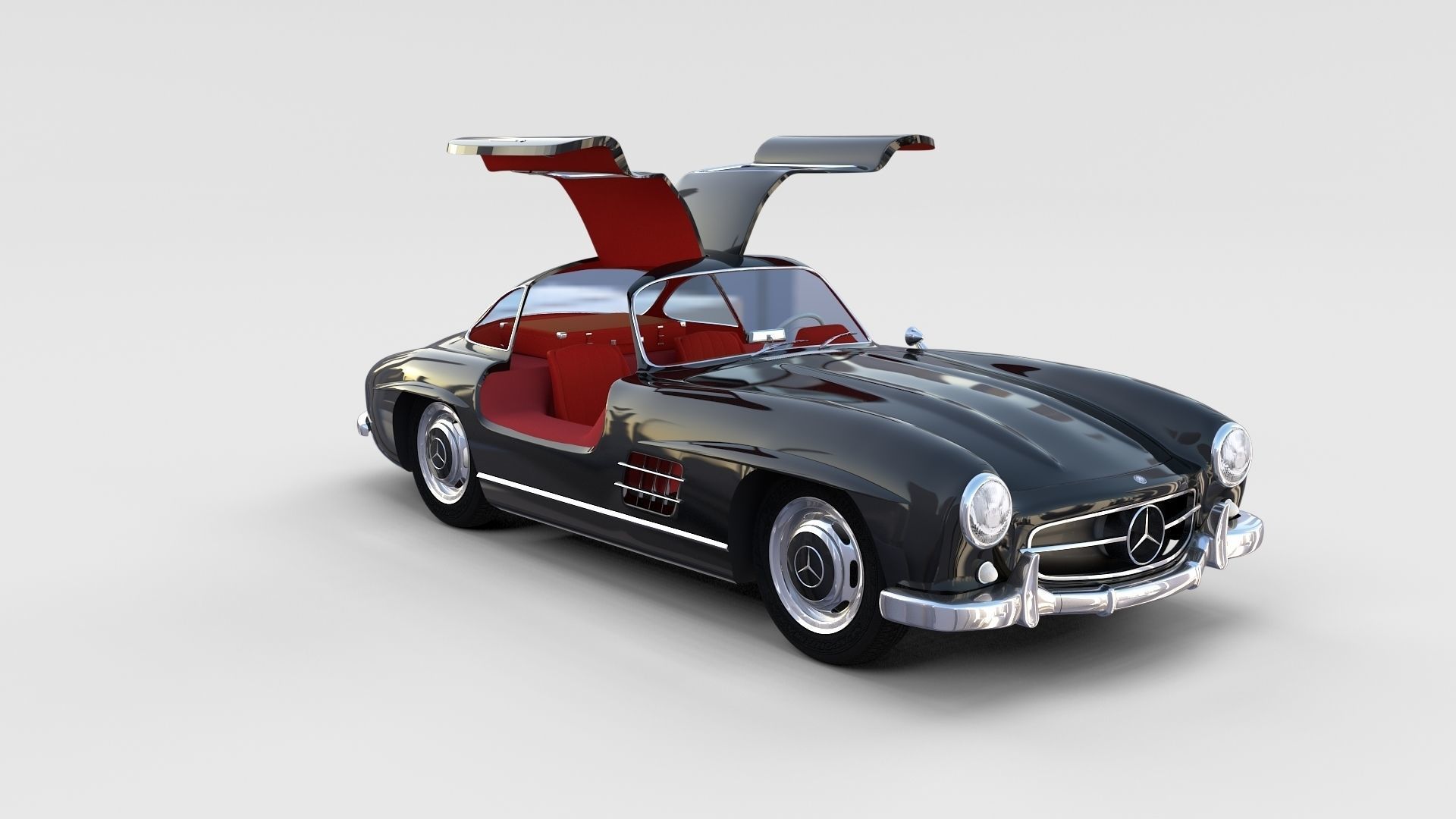 Mercedes 300SL with interior Pack 3D model_50