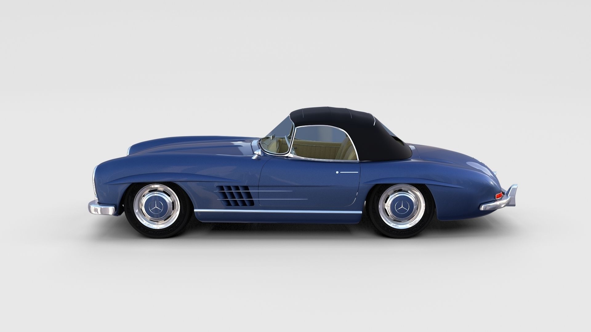 Mercedes 300SL with interior Pack 3D model_25