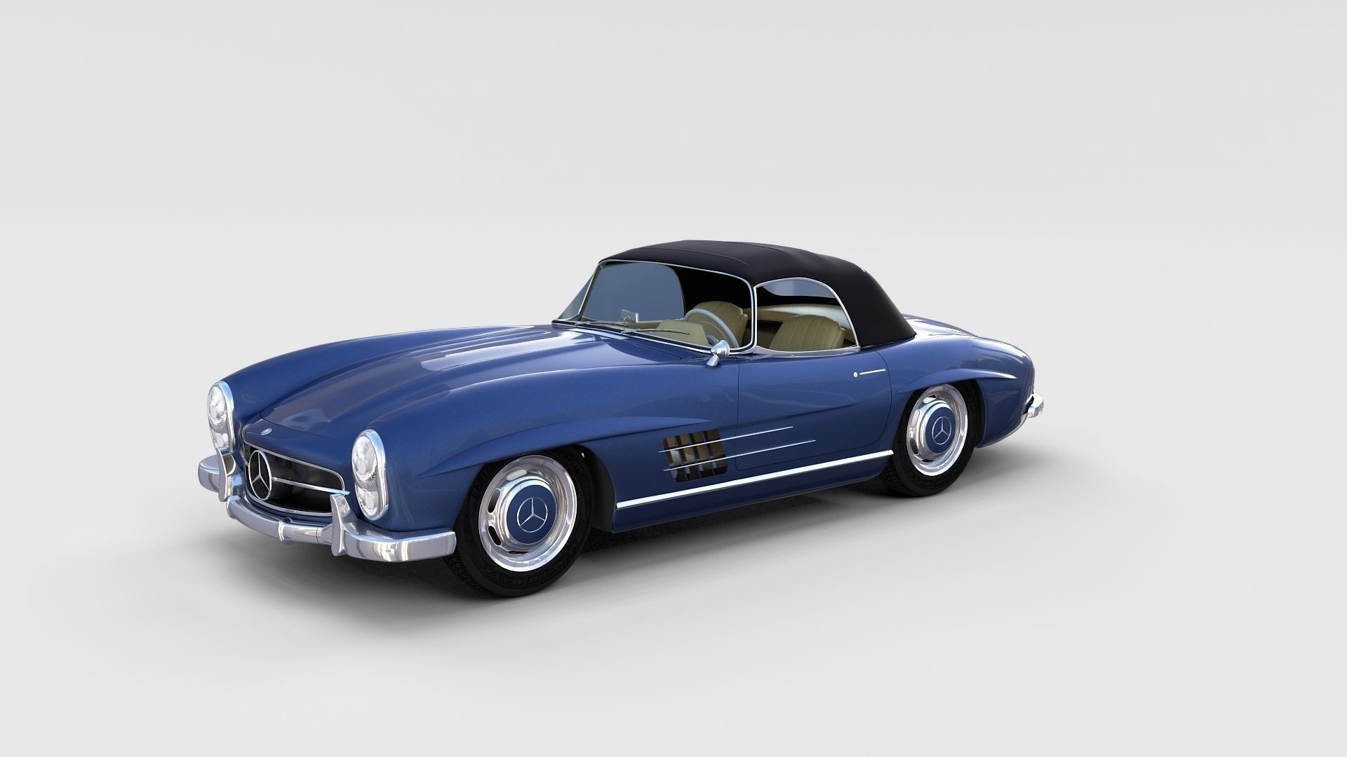 Mercedes 300SL with interior Pack 3D model_13