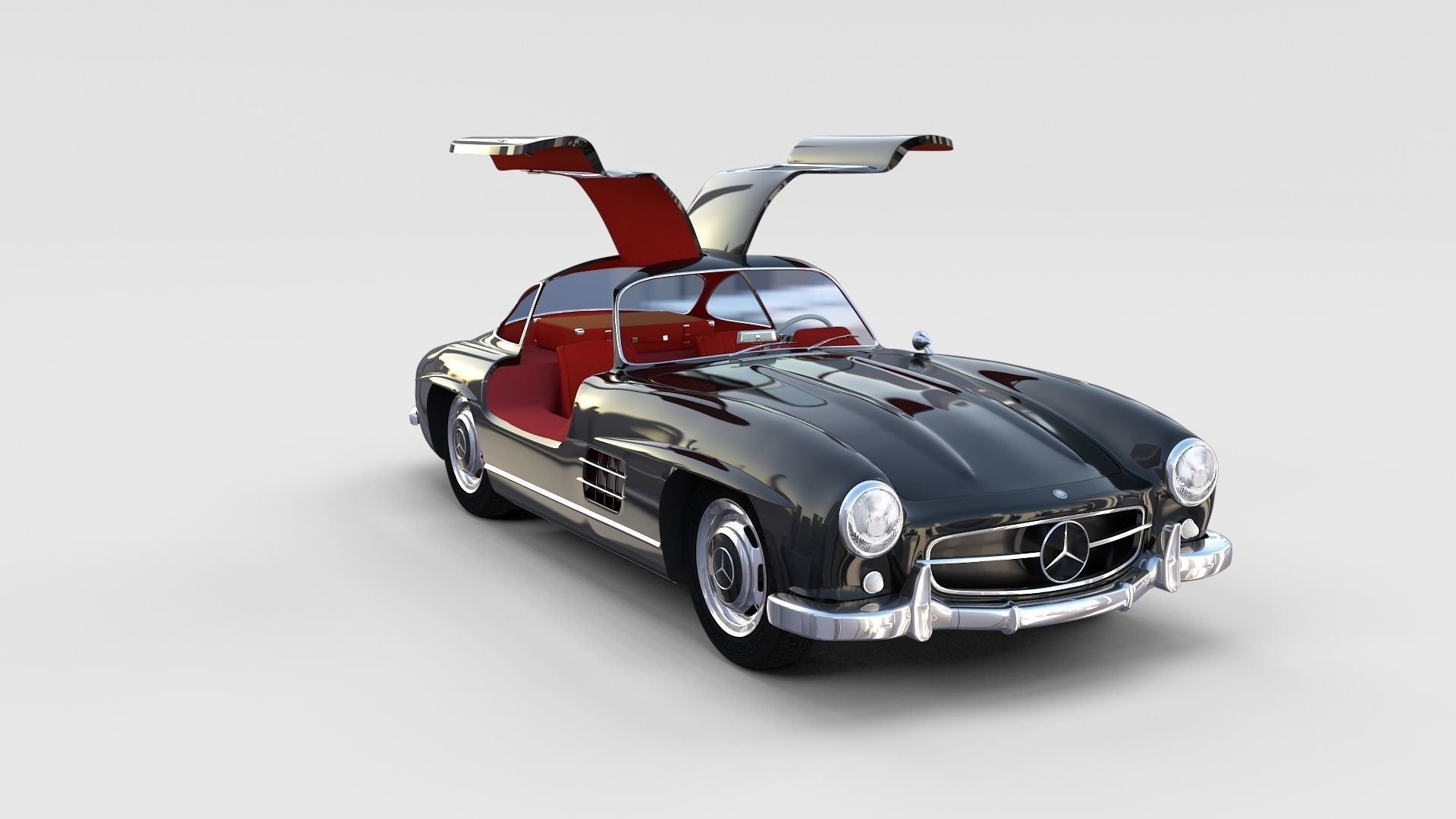 Mercedes 300SL with interior Pack 3D model_76