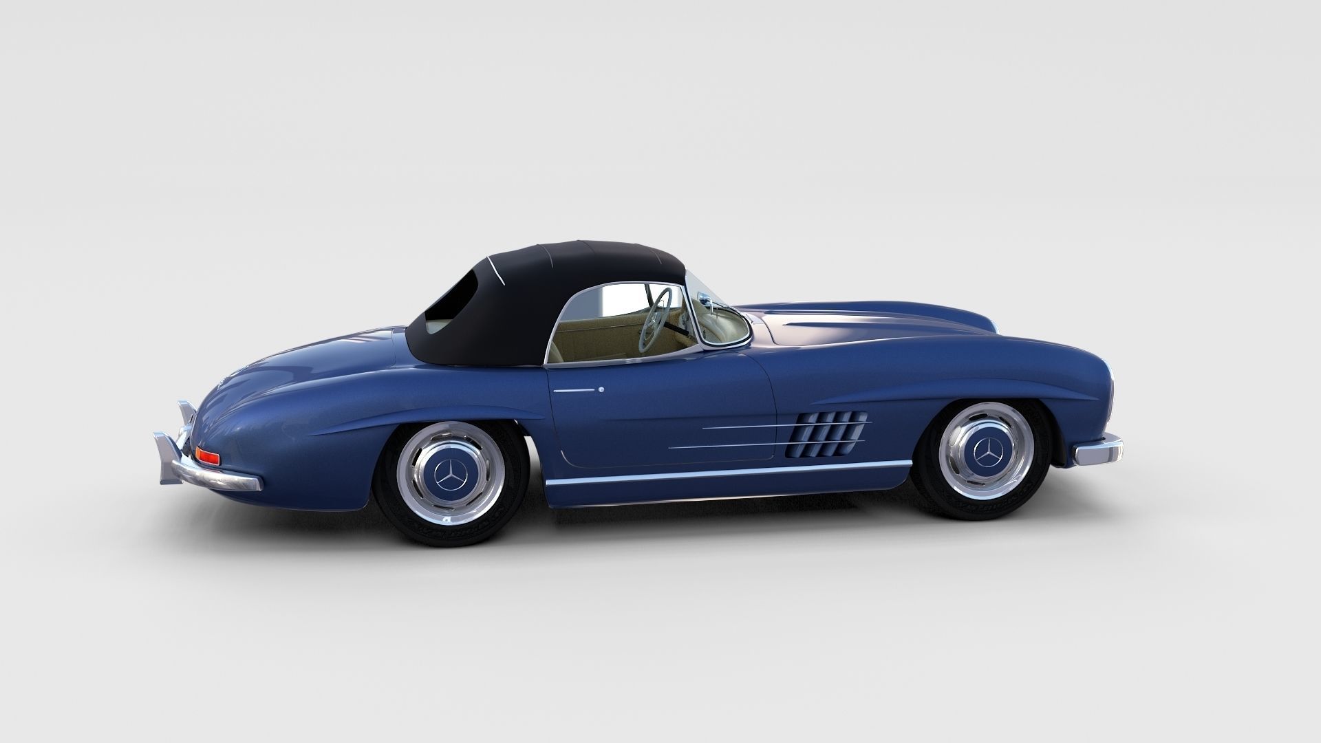 Mercedes 300SL with interior Pack 3D model_80