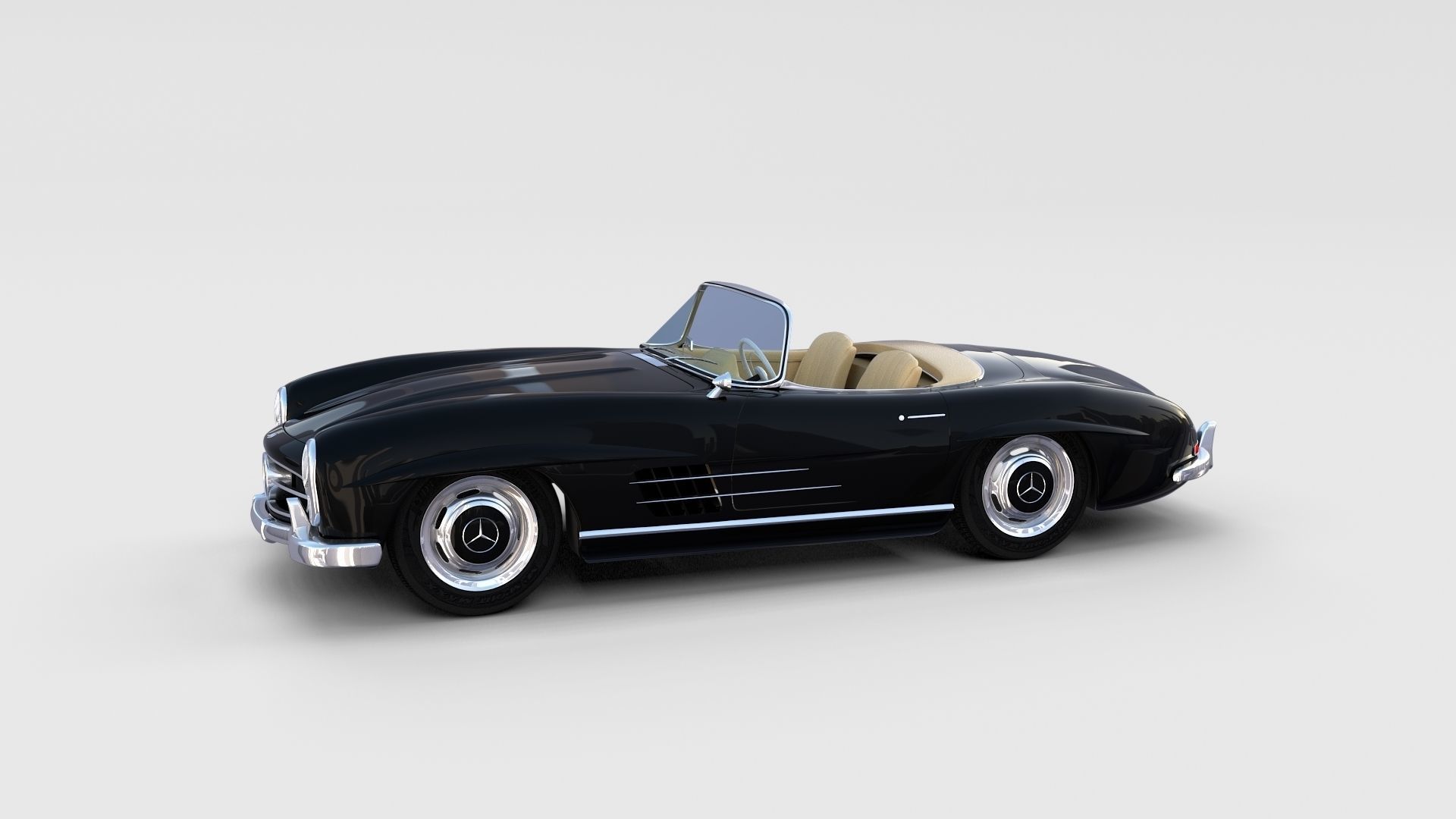 Mercedes 300SL with interior Pack 3D model_19