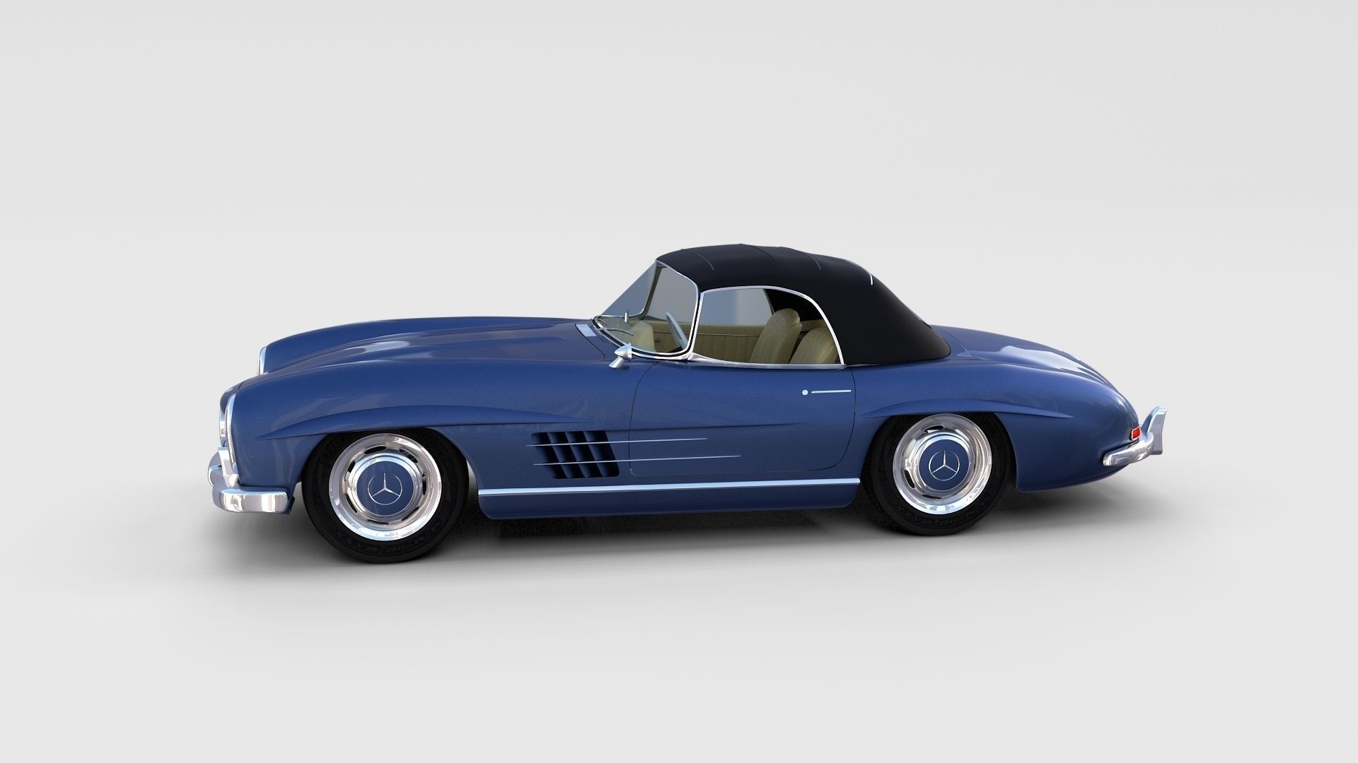 Mercedes 300SL with interior Pack 3D model_24