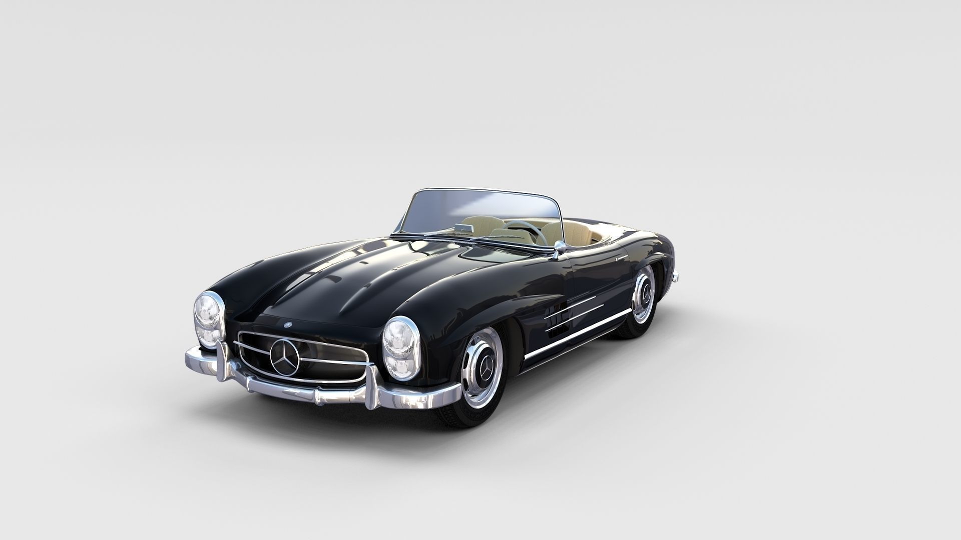 Mercedes 300SL with interior Pack 3D model_7