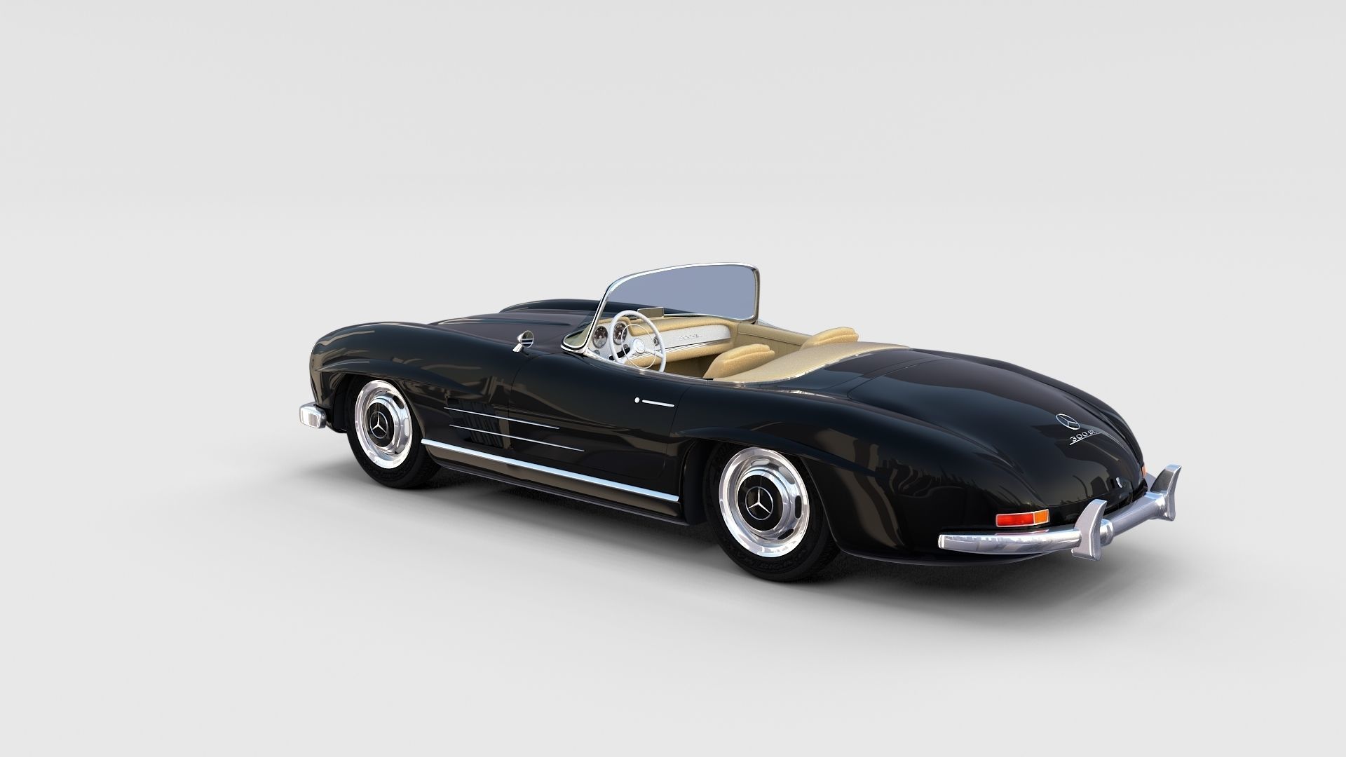 Mercedes 300SL with interior Pack 3D model_39