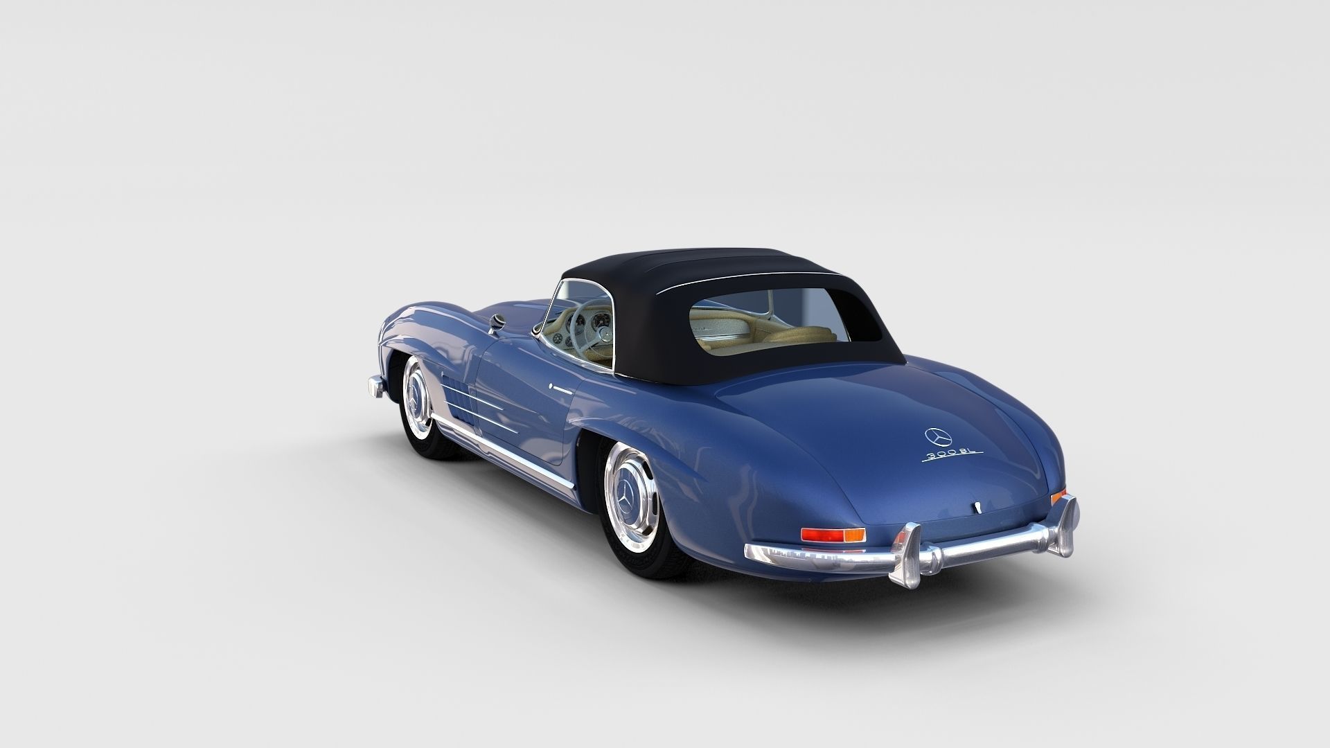 Mercedes 300SL with interior Pack 3D model_78