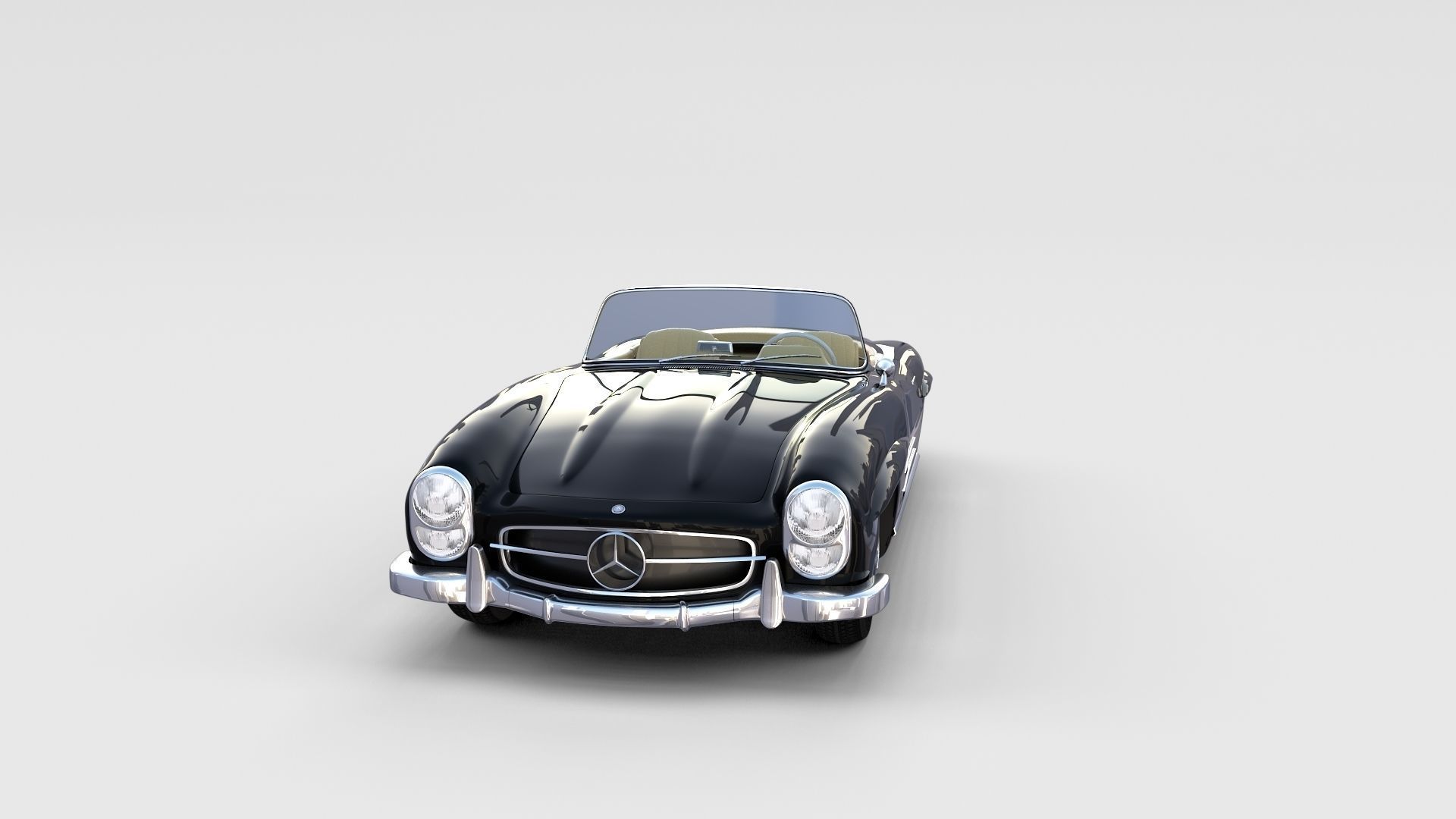 Mercedes 300SL with interior Pack 3D model_1