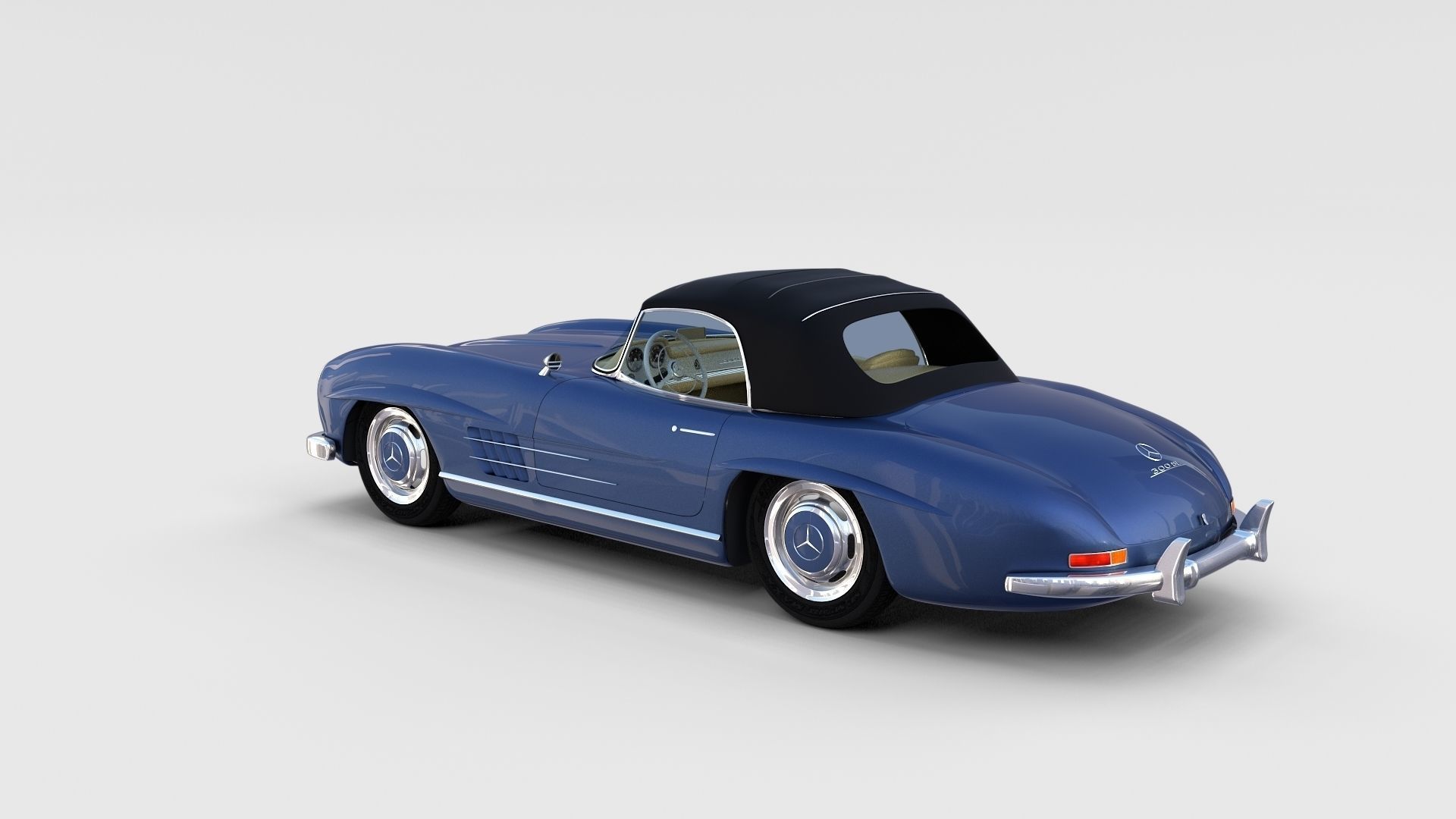 Mercedes 300SL with interior Pack 3D model_35