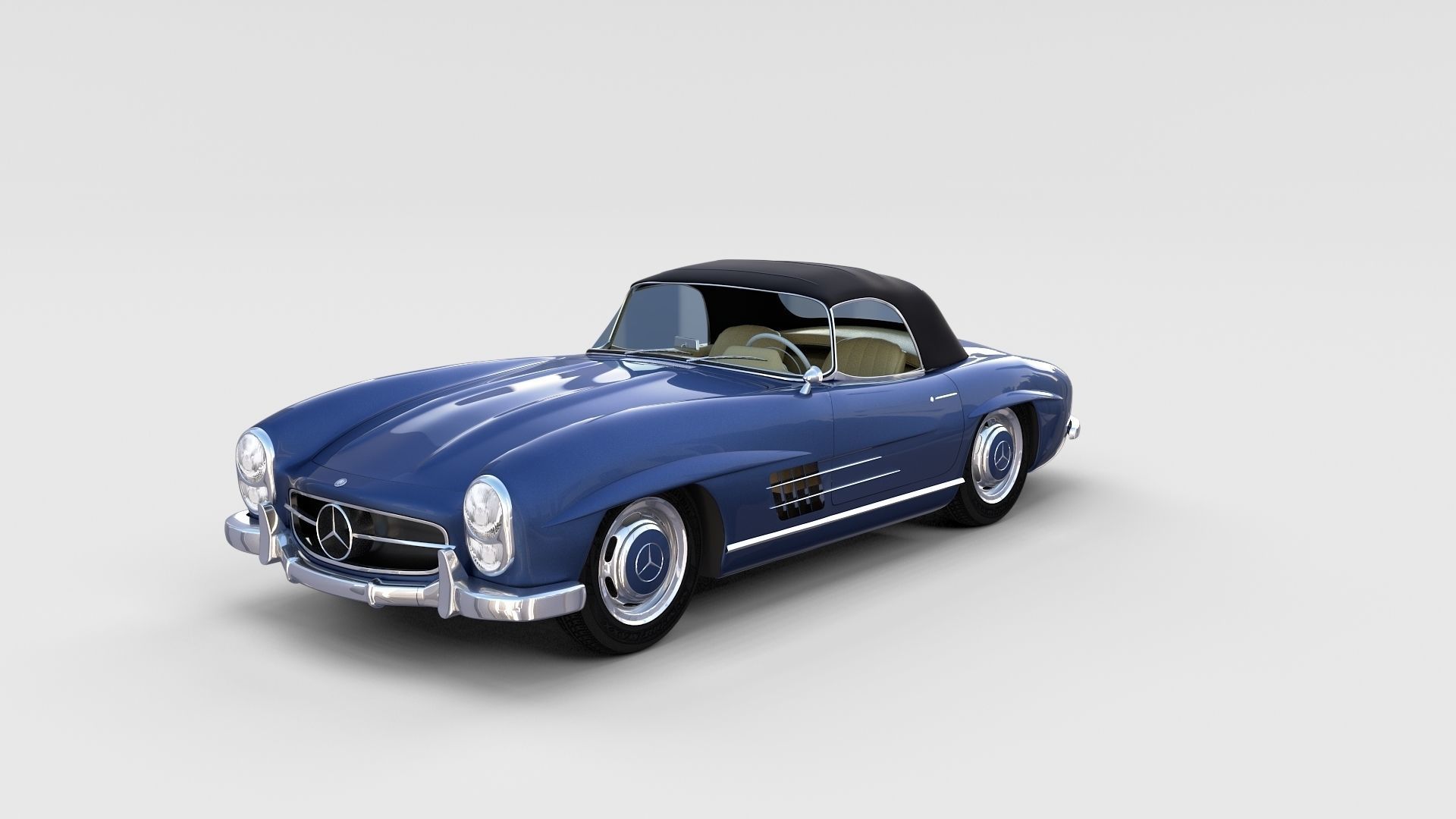 Mercedes 300SL with interior Pack 3D model_11