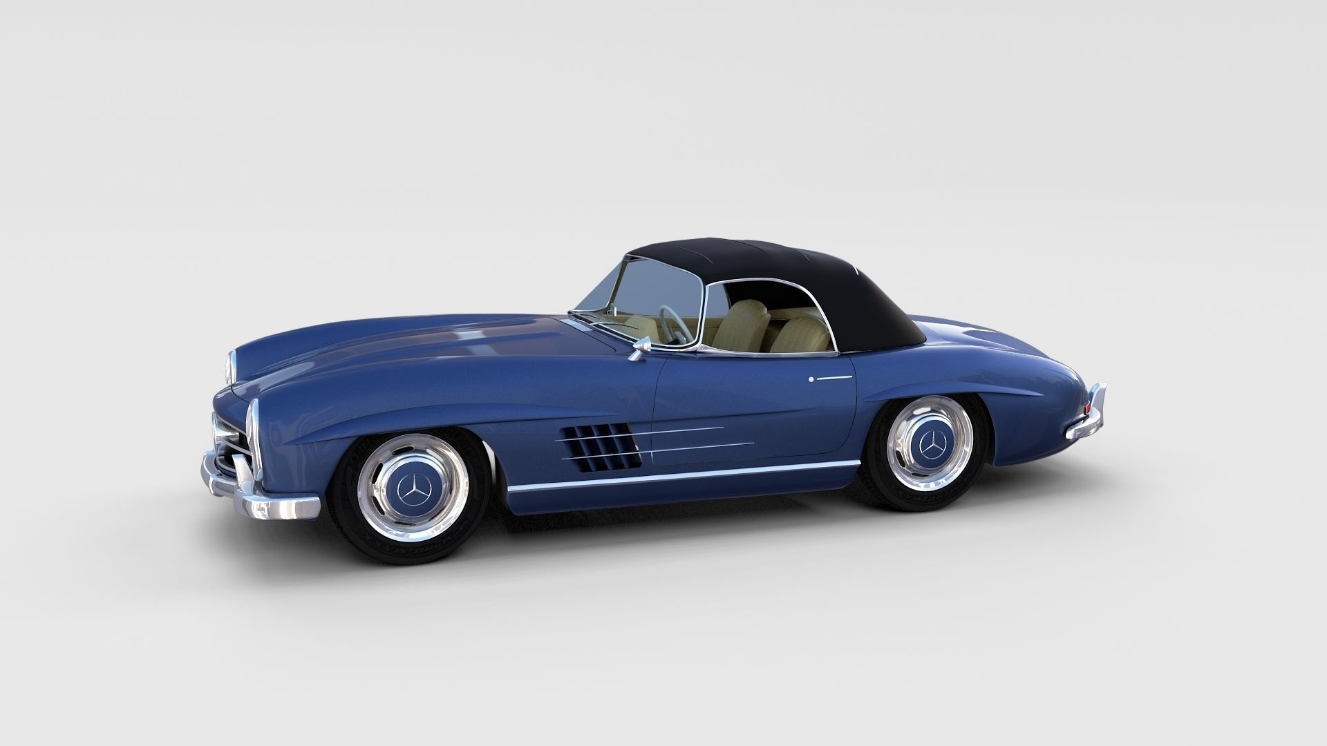 Mercedes 300SL with interior Pack 3D model_17