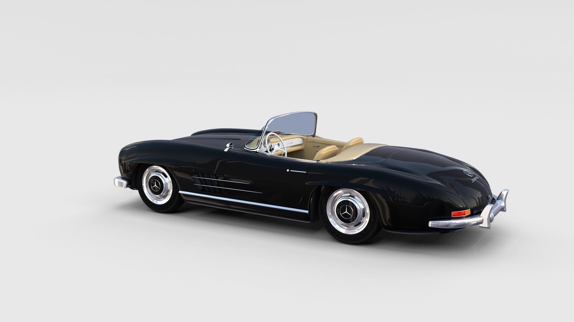 Mercedes 300SL with interior Pack 3D model_34