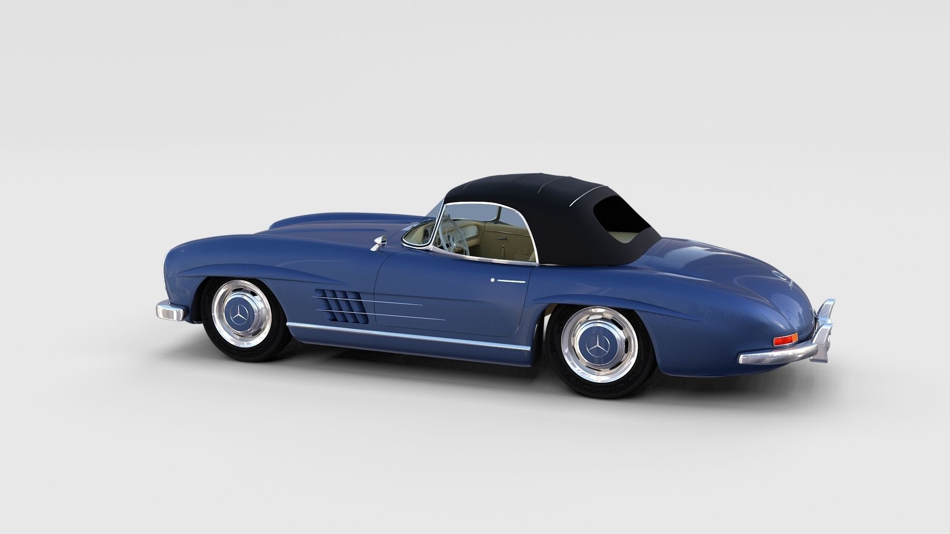 Mercedes 300SL with interior Pack 3D model_32