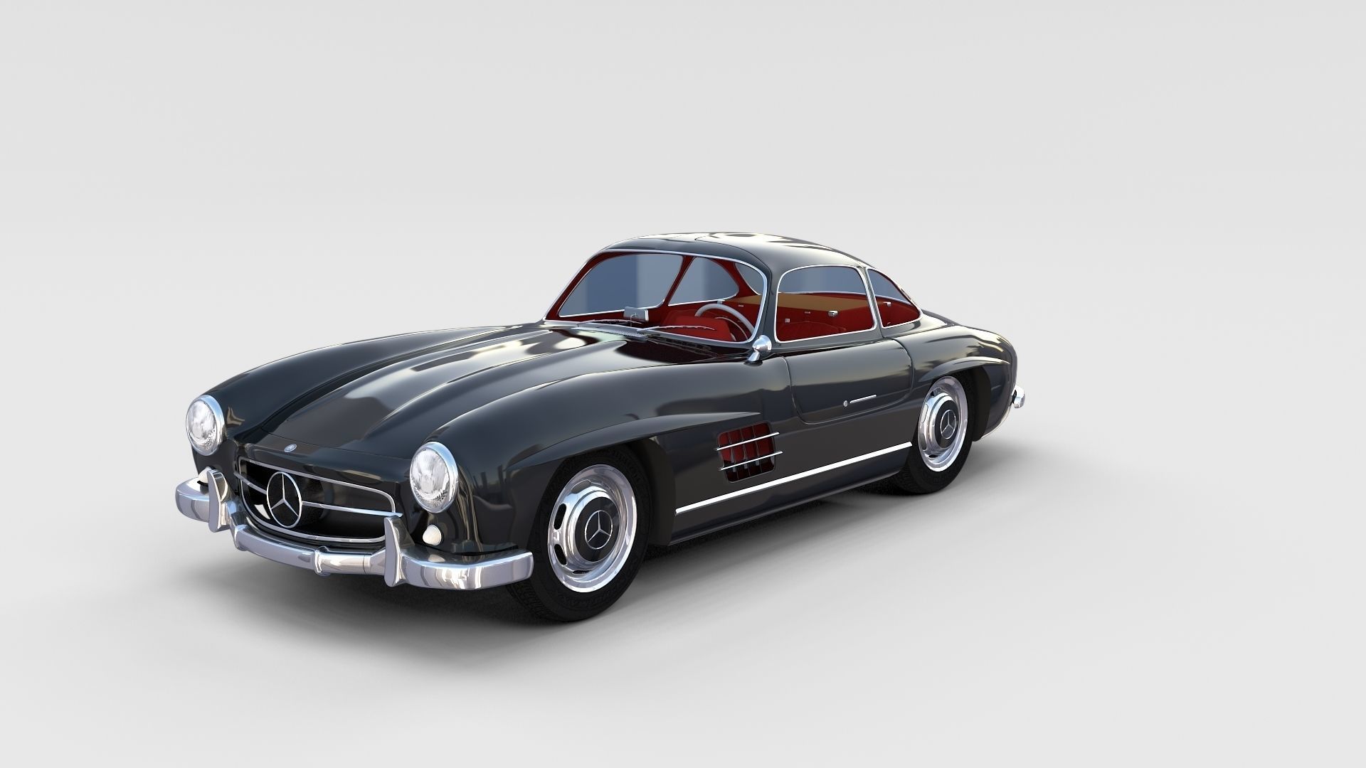 Mercedes 300SL with interior Pack 3D model_12