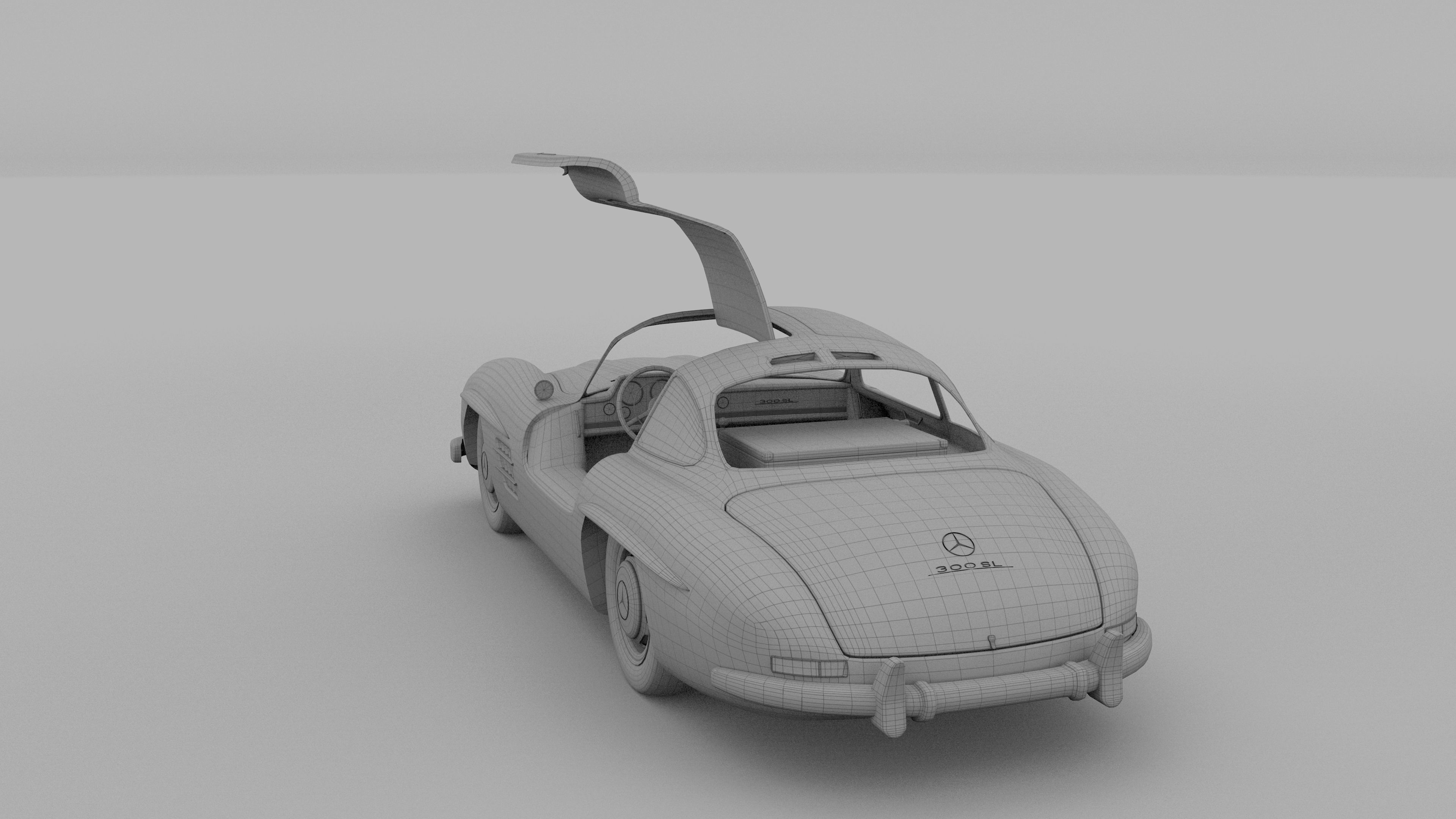 Mercedes 300SL with interior Pack 3D model_40