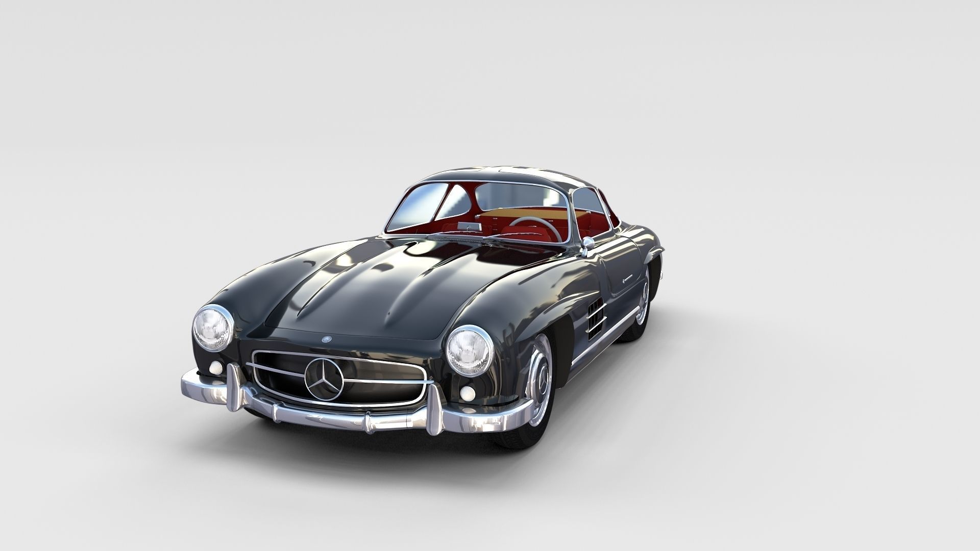 Mercedes 300SL with interior Pack 3D model_6